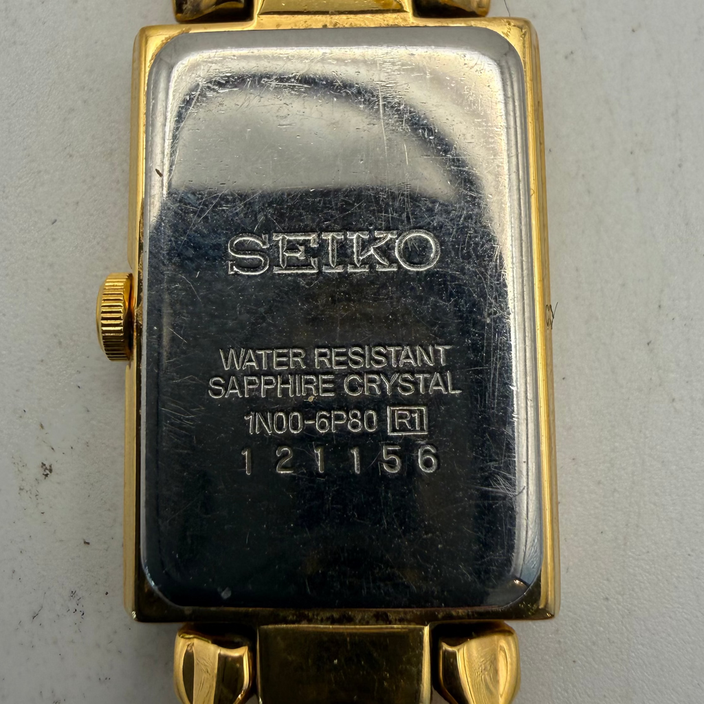 Seiko Ladies Gold Tone Dress Watch 1N00-6P80 (Fully Tested and Working)- £35.00