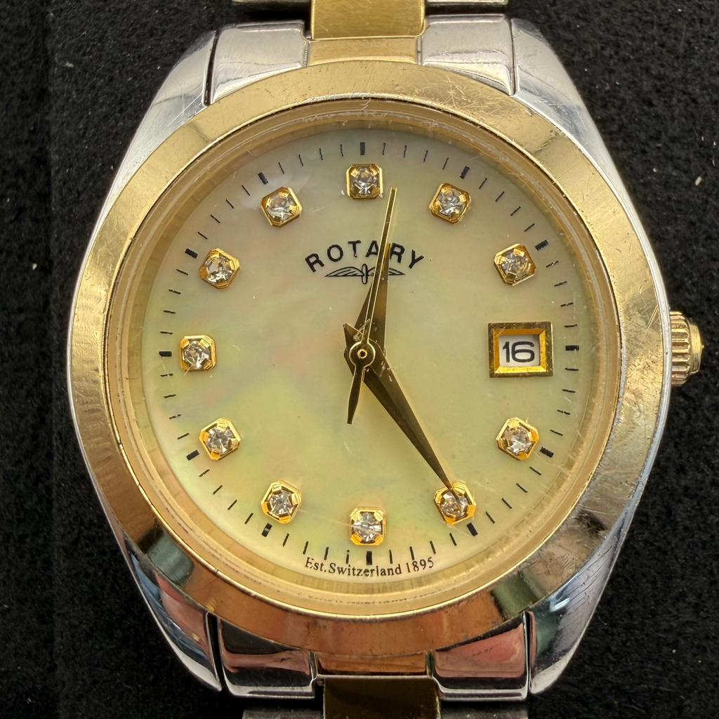 Rotary Ladies Mother of Pearl Date Watch (Fully Tested and Working)- £20.00
