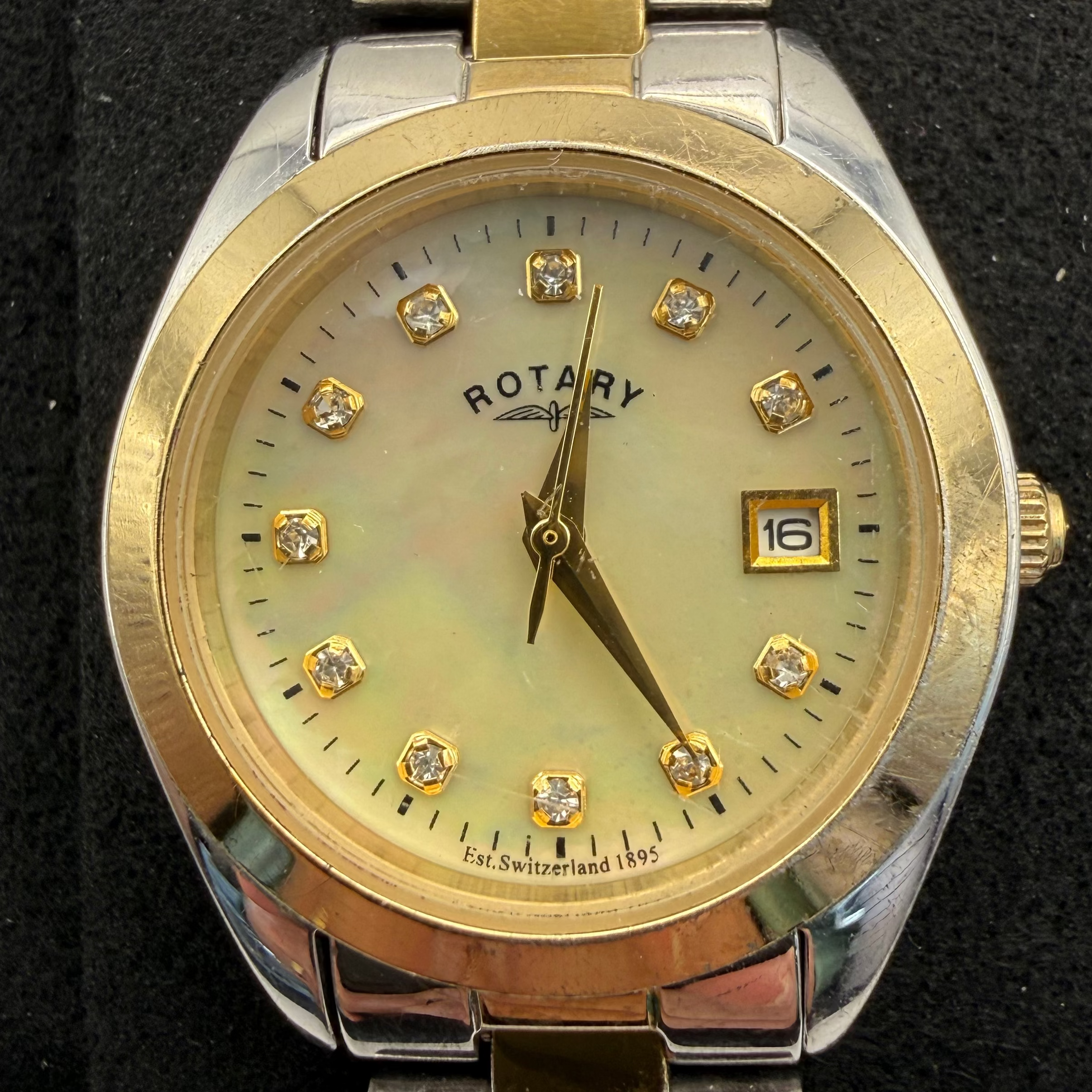 Rotary Ladies Mother of Pearl Date Watch (Fully Tested and Working)- £20.00