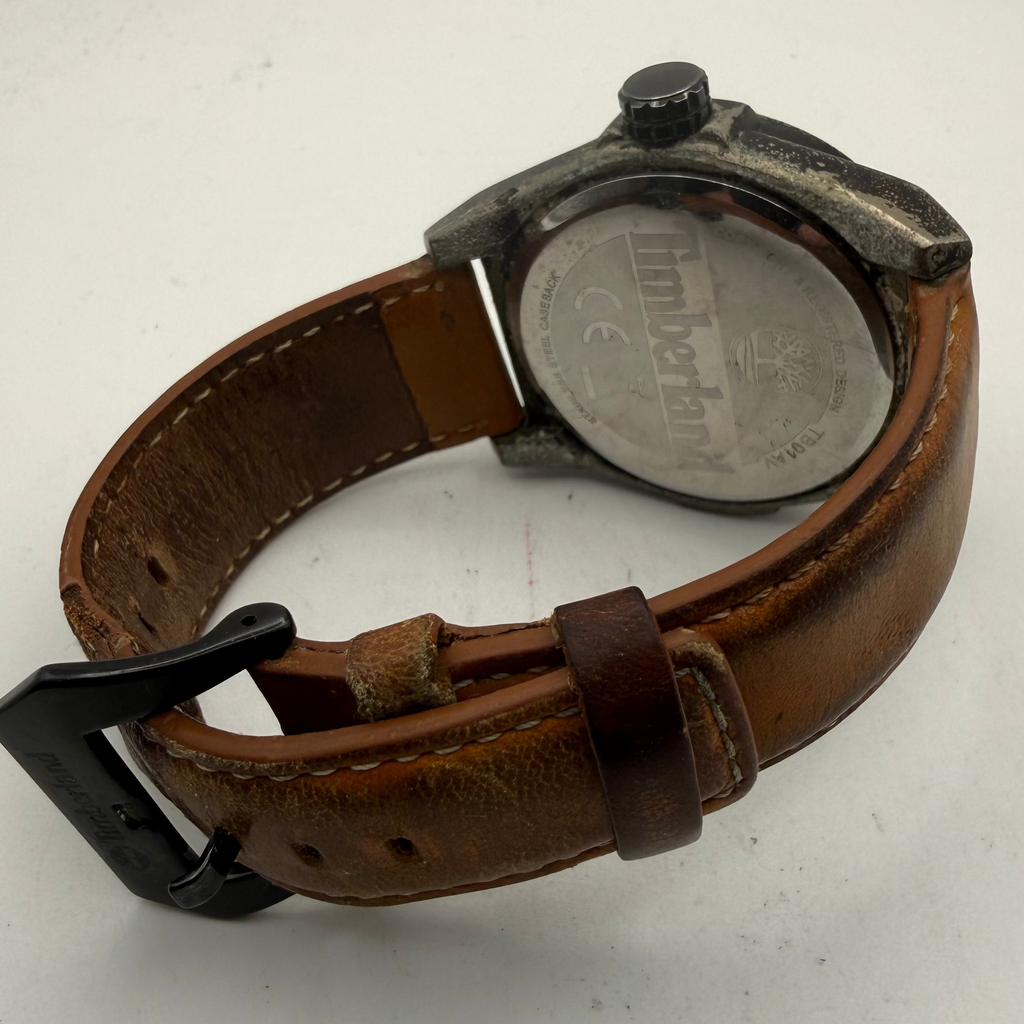 Timberland TB011NV Brown Leather Strap Watch (Fully Tested and Working)- £35.00