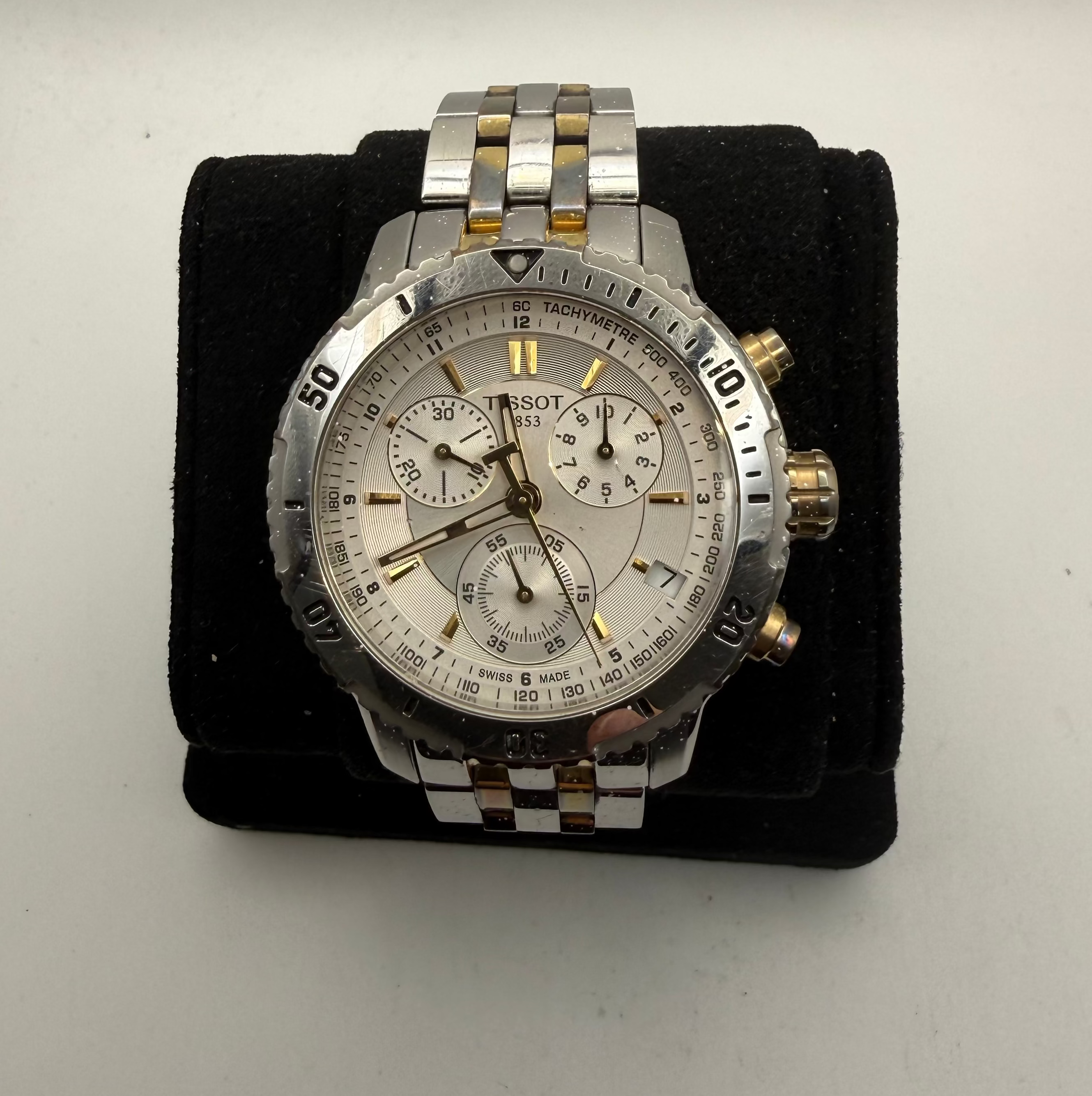 Tissot PRC 200 Chronograph T17158652 Two Tone Swiss Watch Boxed (Fully Tested and Working)- £210.00