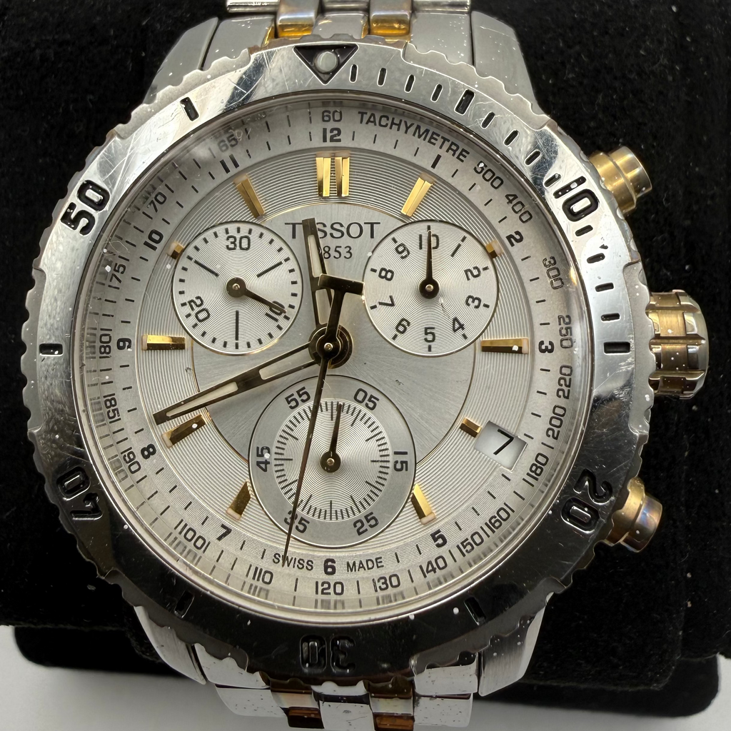 Tissot PRC 200 Chronograph T17158652 Two Tone Swiss Watch Boxed (Fully Tested and Working)- £210.00