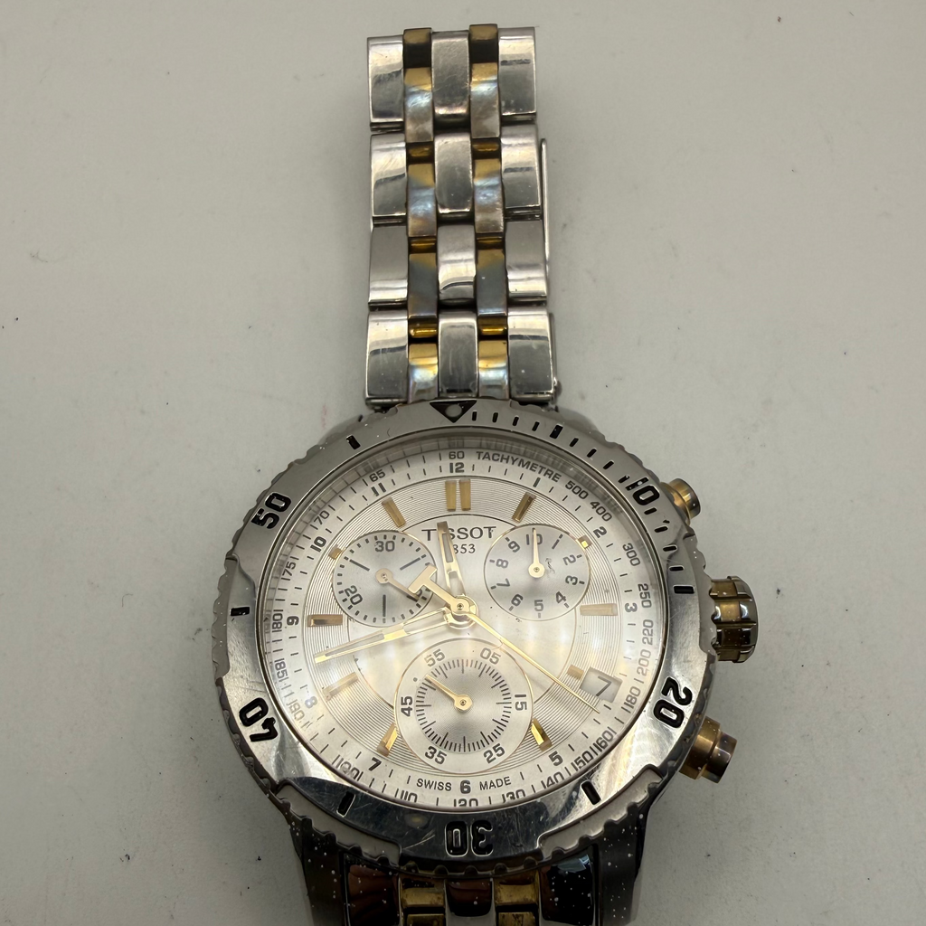 Tissot PRC 200 Chronograph T17158652 Two Tone Swiss Watch Boxed (Fully Tested and Working)- £210.00