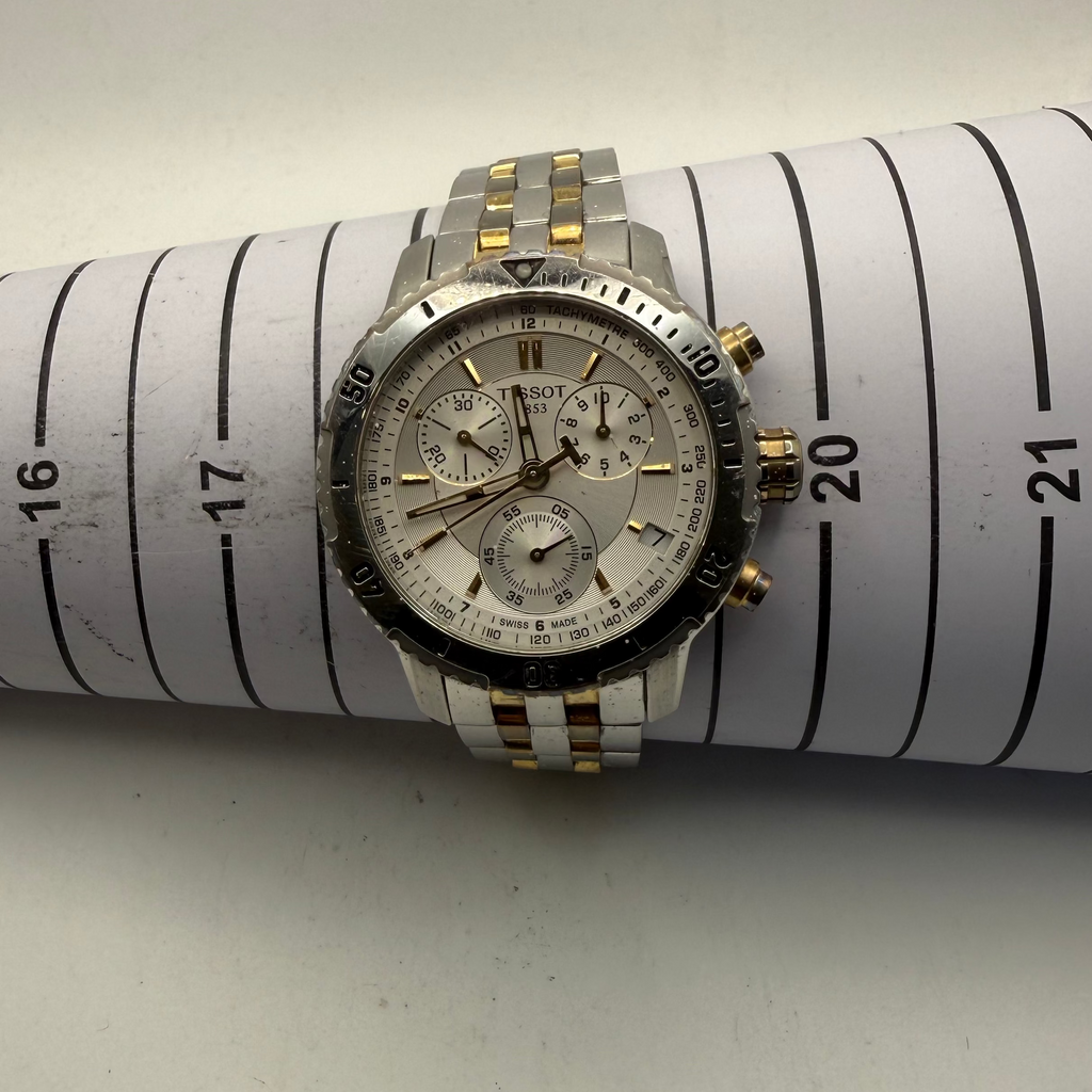 Tissot PRC 200 Chronograph T17158652 Two Tone Swiss Watch Boxed (Fully Tested and Working)- £210.00