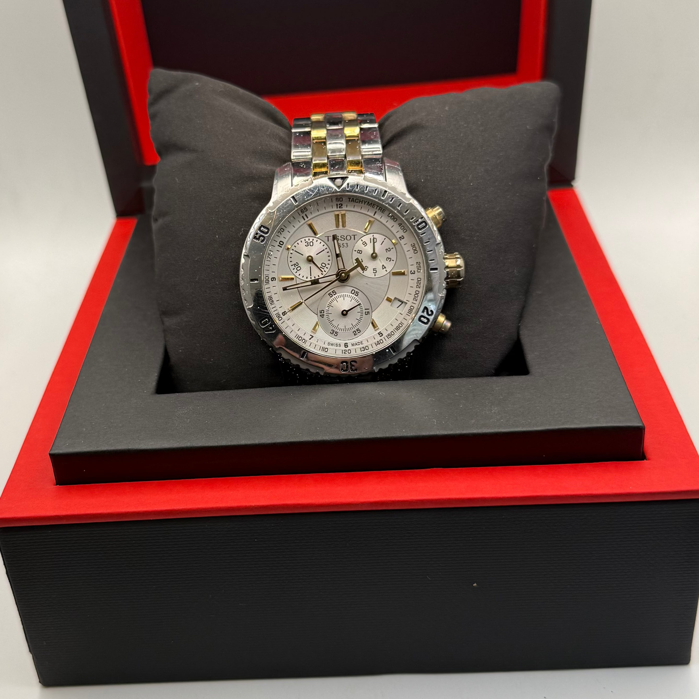 Tissot PRC 200 Chronograph T17158652 Two Tone Swiss Watch Boxed (Fully Tested and Working)- £210.00
