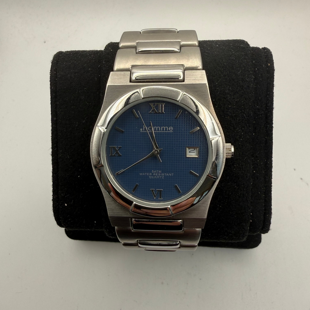 Homme Blue Dial Quartz Watch (Fully Tested and Working)- £25.00
