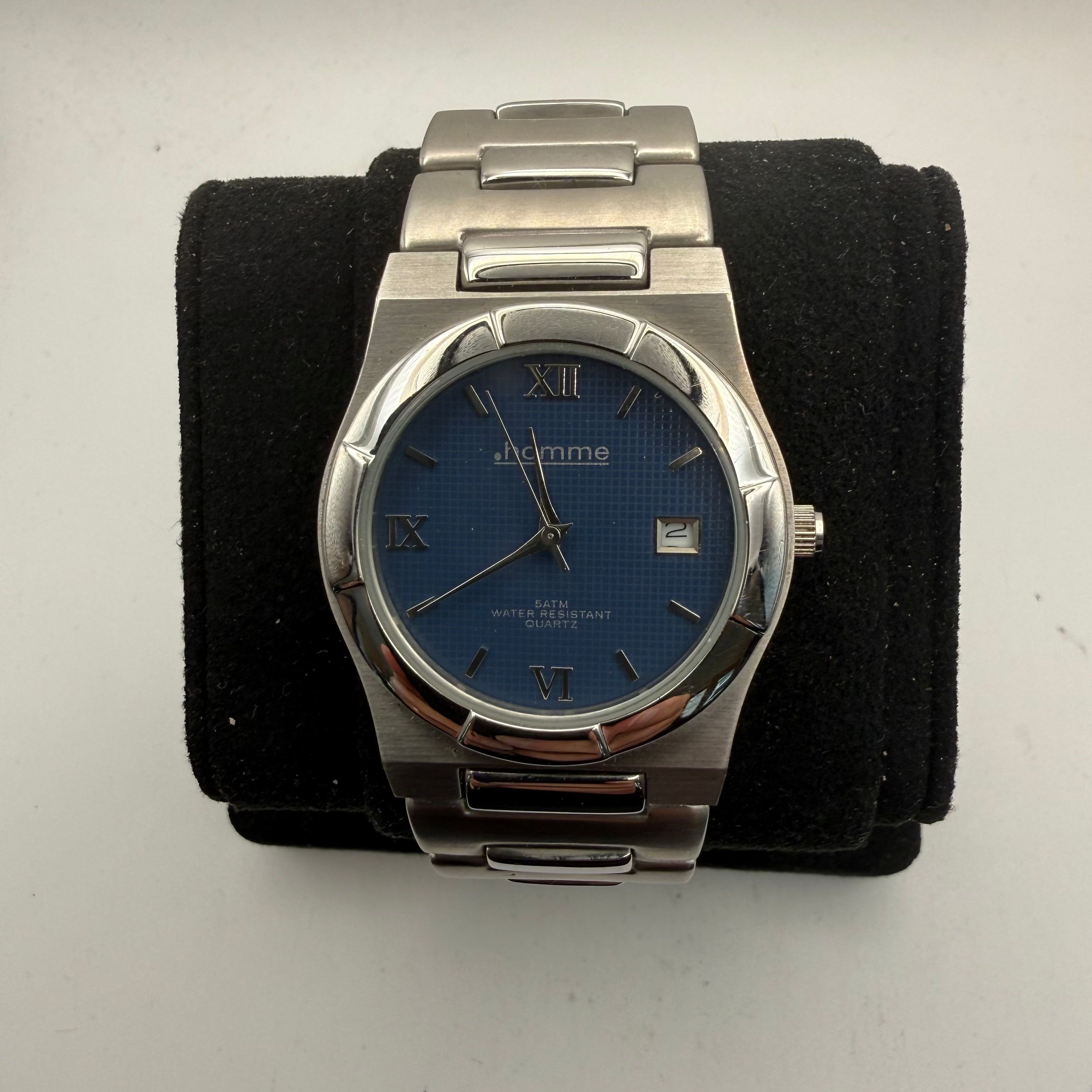 Homme Blue Dial Quartz Watch (Fully Tested and Working)- £25.00