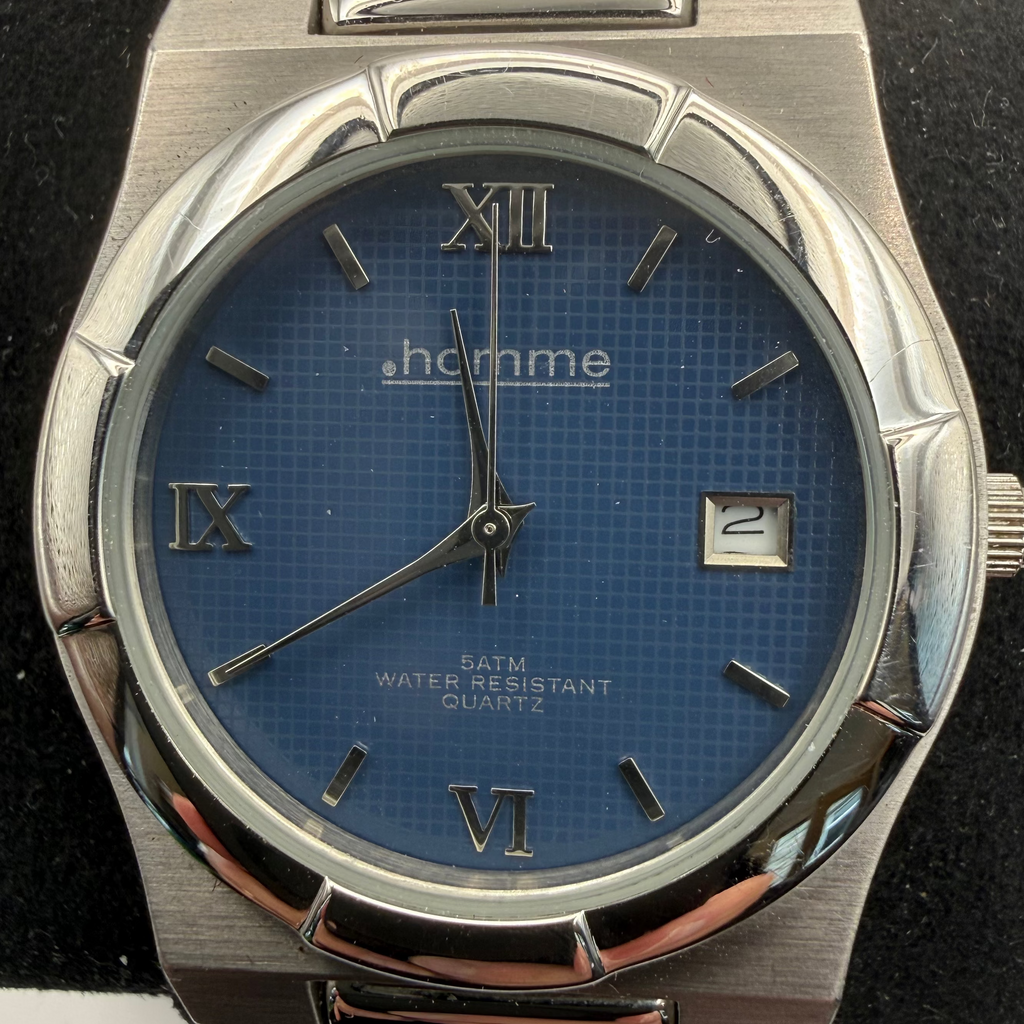 Homme Blue Dial Quartz Watch (Fully Tested and Working)- £25.00