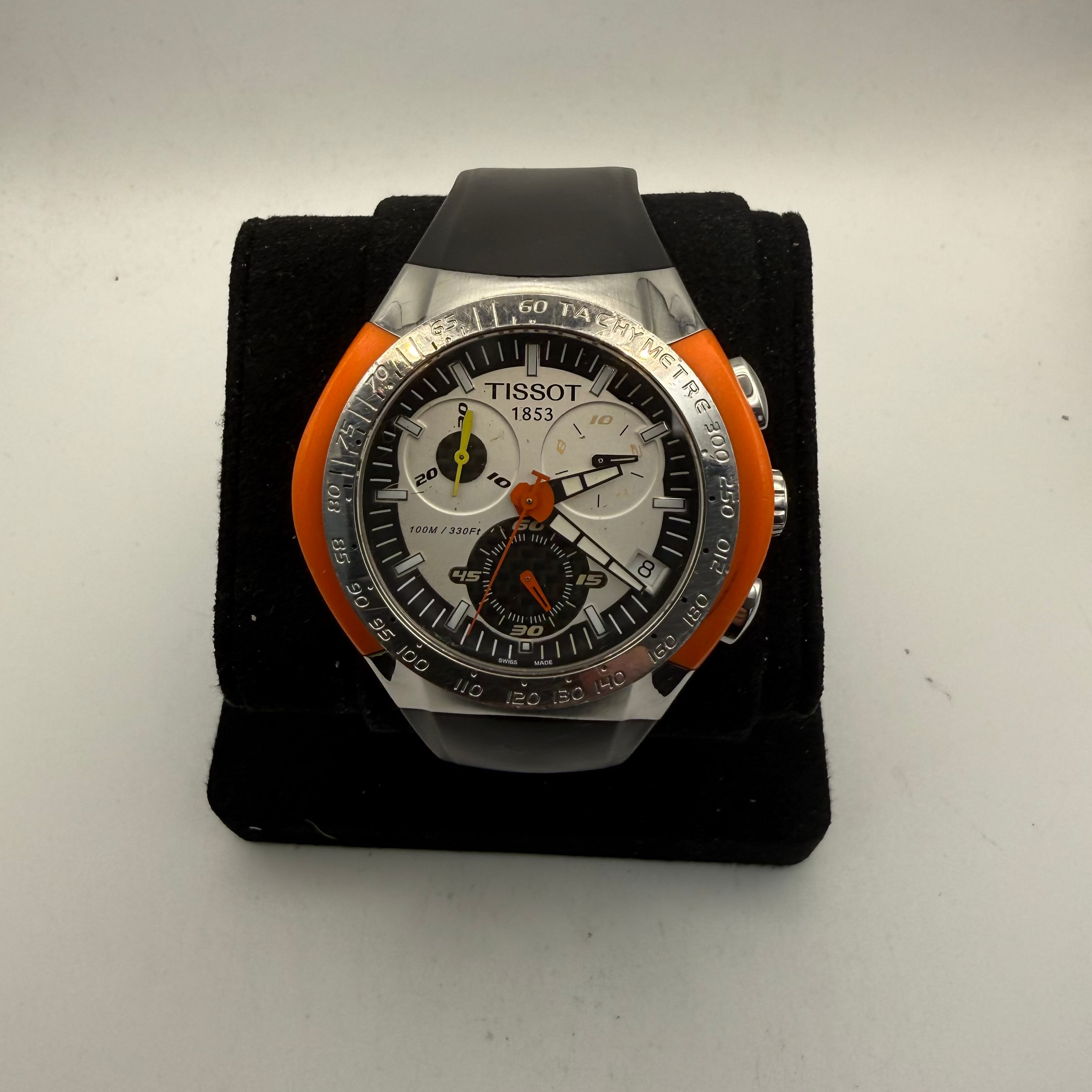 Tissot T-Tracx Chronograph T010417A Orange Black Sapphire Crystal Boxed- £280.00