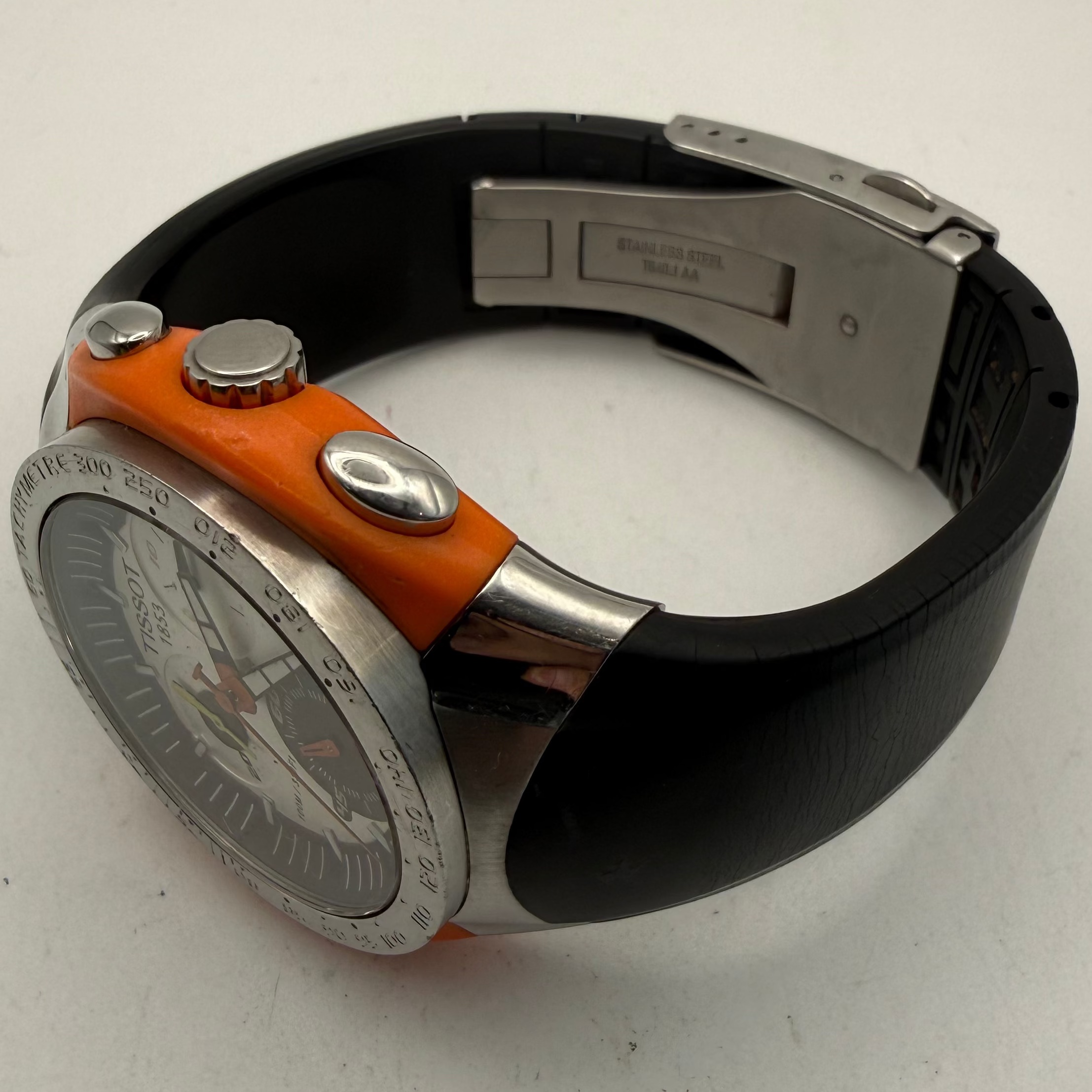 Tissot T-Tracx Chronograph T010417A Orange Black Sapphire Crystal Boxed- £280.00