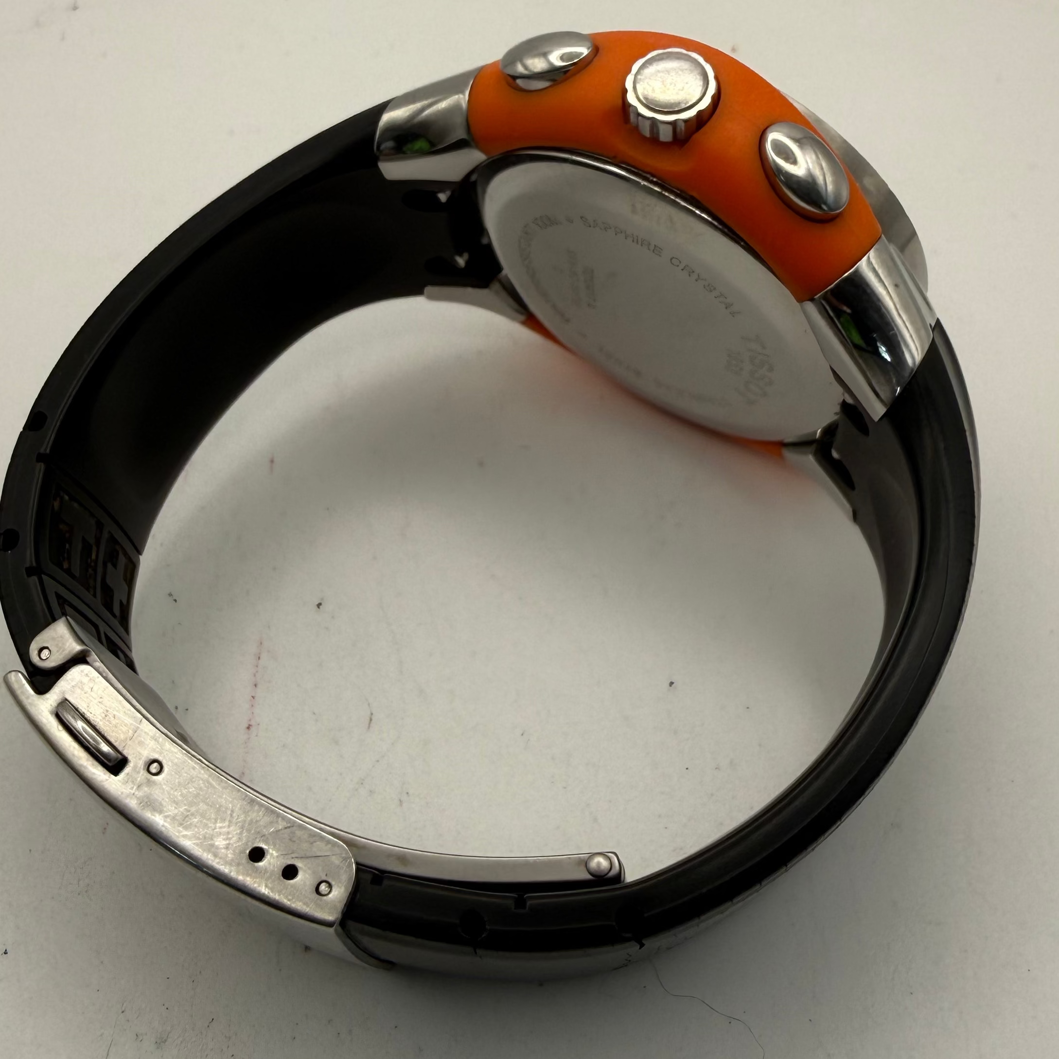 Tissot T-Tracx Chronograph T010417A Orange Black Sapphire Crystal Boxed- £280.00