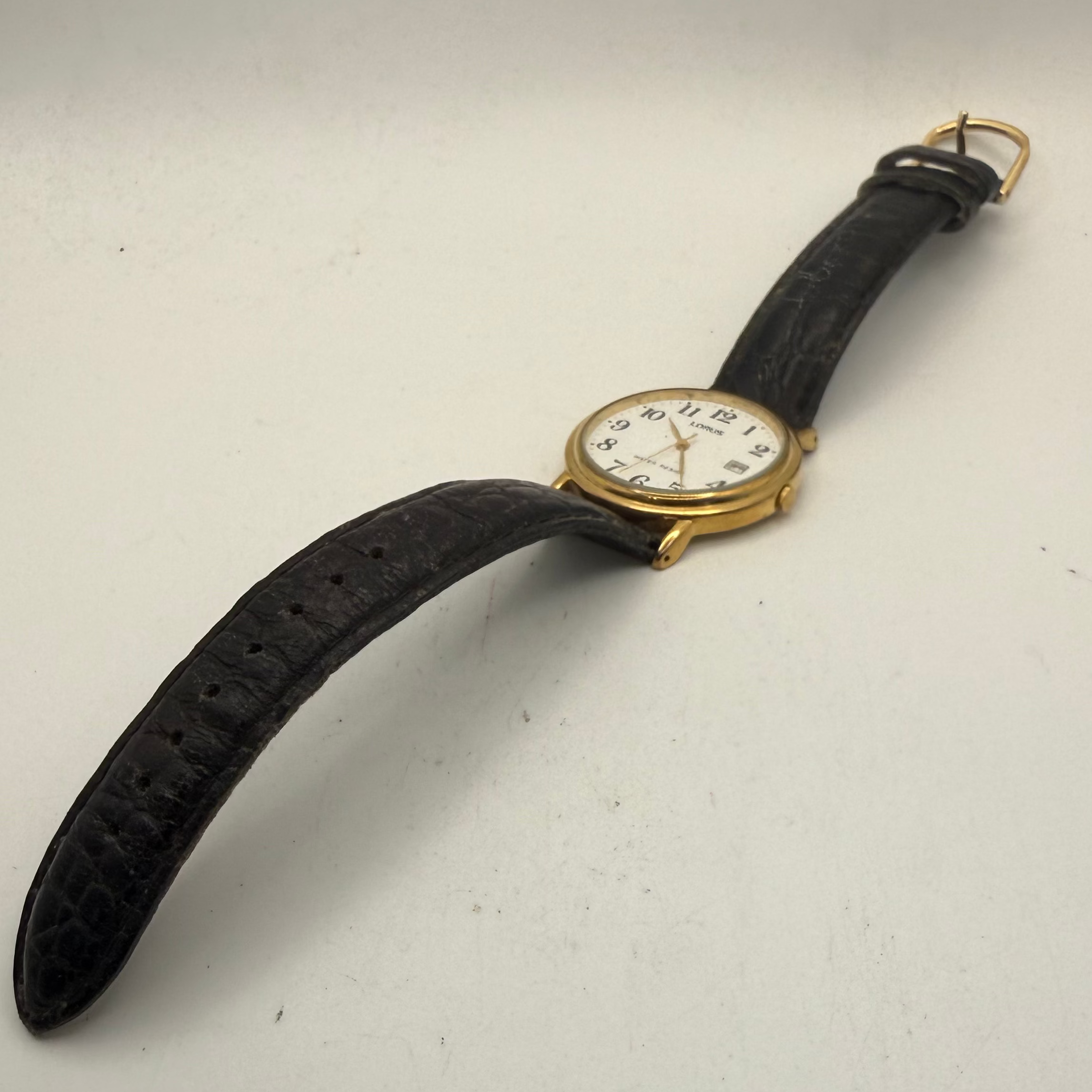 Lorus VX32-X193 Gold Tone White Dial Date Watch (Fully Tested and Working)- £10.00