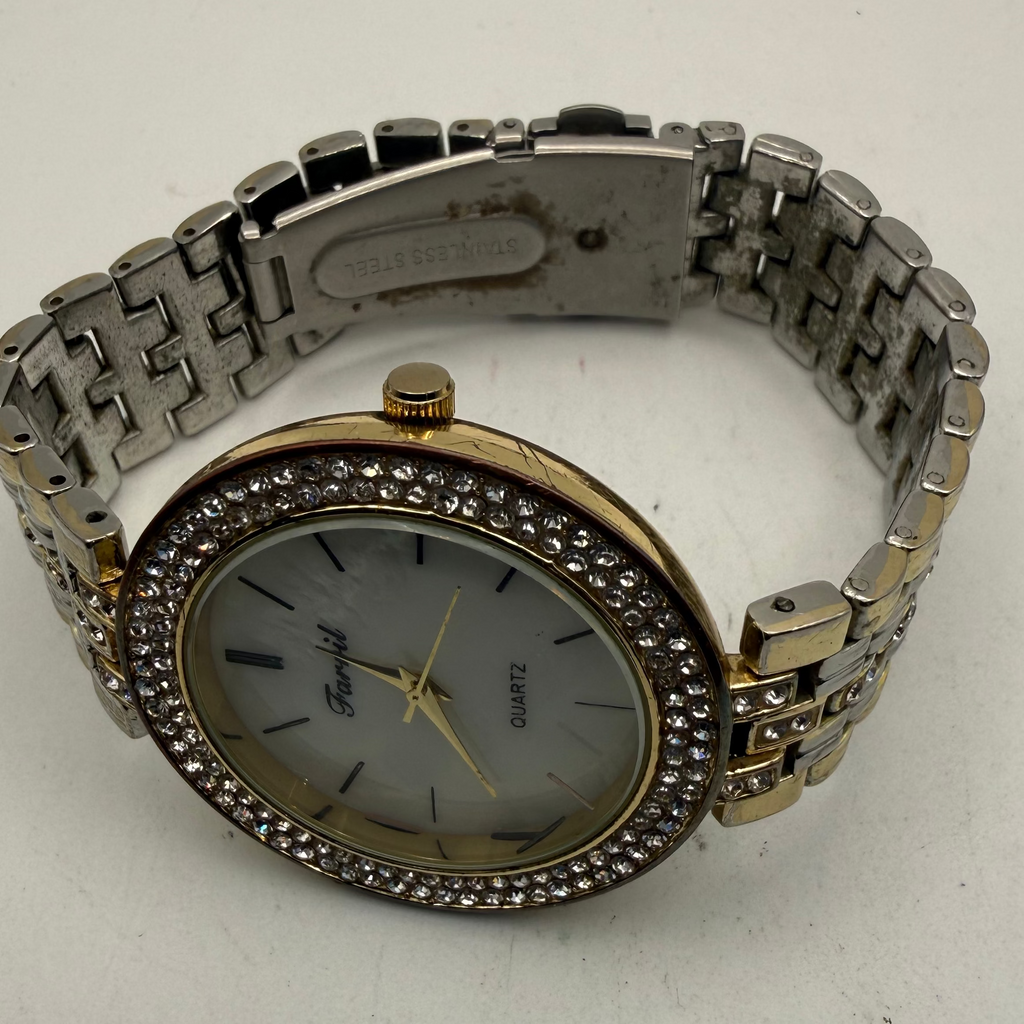 Farril Crystal Bezel Mother of Pearl Dial Ladies Watch (Fully Tested and Working)