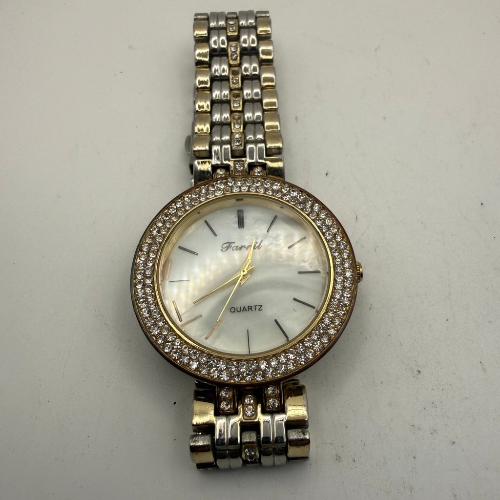 Farril Crystal Bezel Mother of Pearl Dial Ladies Watch (Fully Tested and Working)
