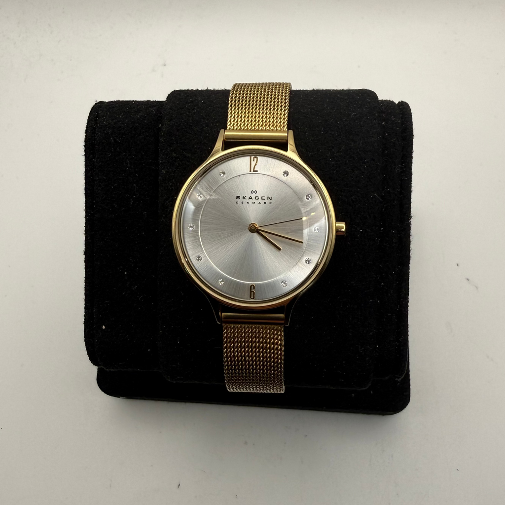 Skagen Denmark SKW2150 Ladies Gold Tone Mesh Bracelet Watch (Fully Tested and Working)- £30.00