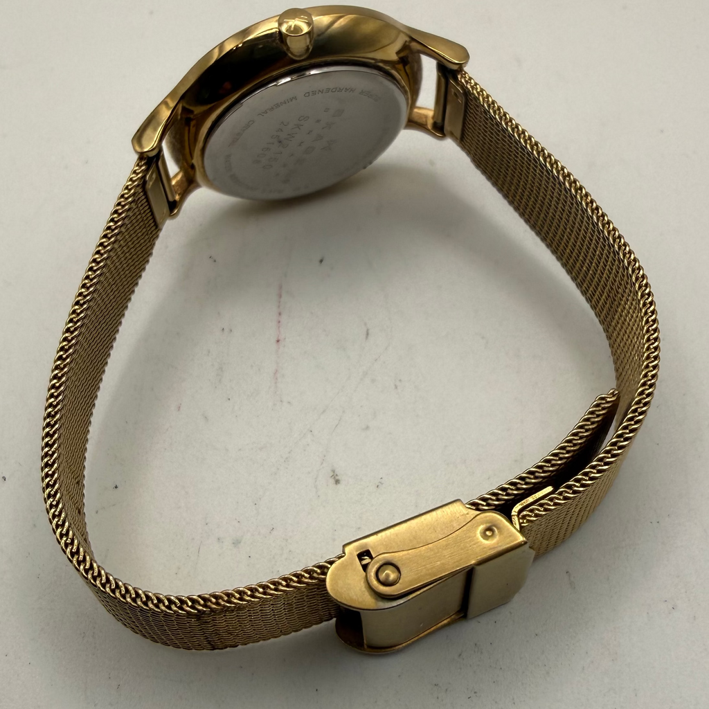 Skagen Denmark SKW2150 Ladies Gold Tone Mesh Bracelet Watch (Fully Tested and Working)- £30.00