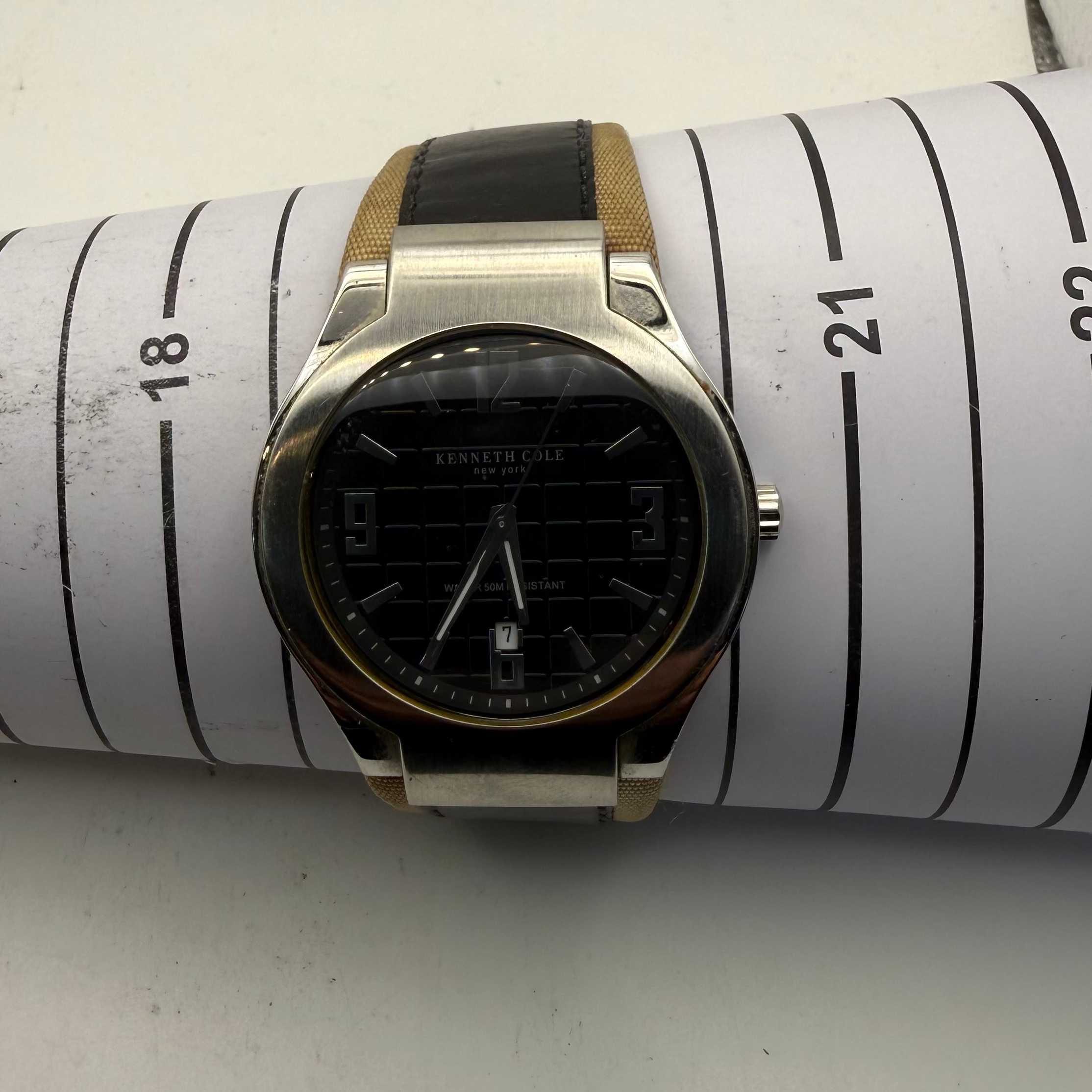 Kenneth Cole New York KC1268 Men’s Watch – Black Dial | Date | Stainless Steel Case- £30.00