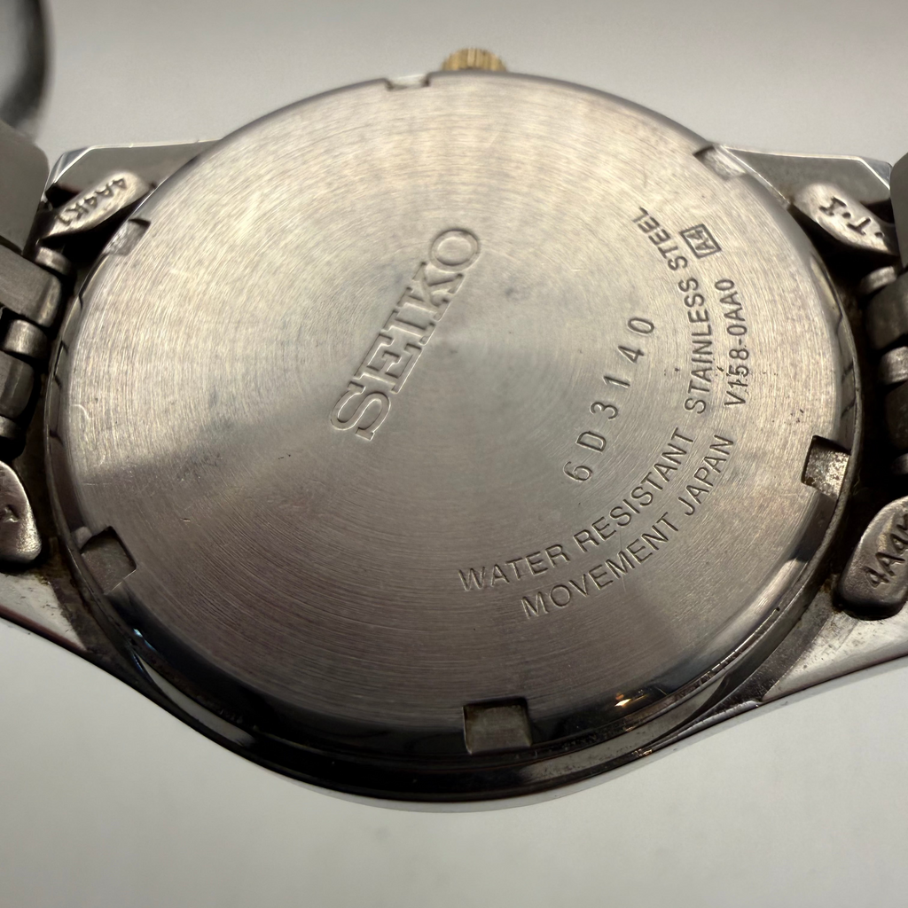 Seiko Solar Day Date Two-Tone Bracelet Watch V158-0AA0 (Fully Tested and Working)- £90.00