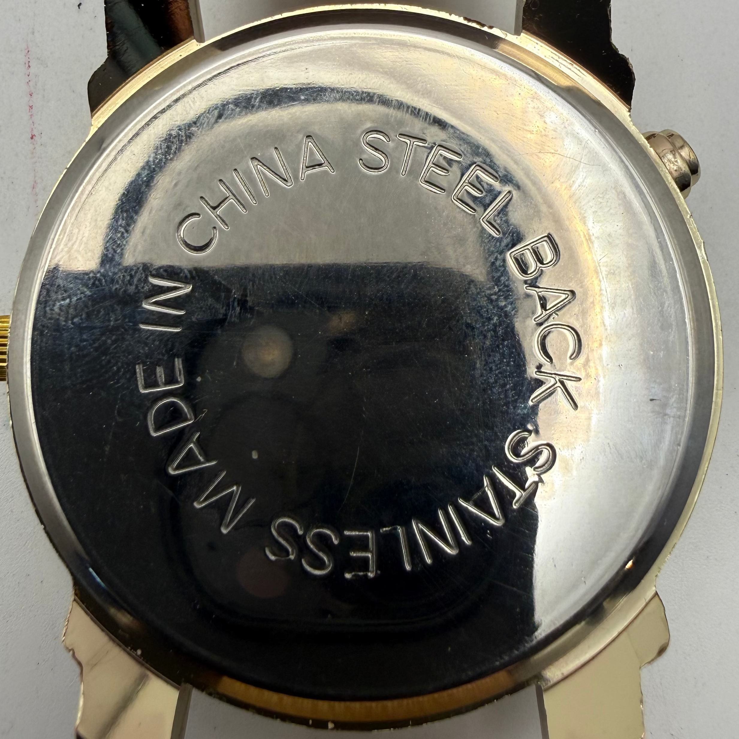 Shhors Multi-Function Red Dial Gold Tone Watch- £15.00