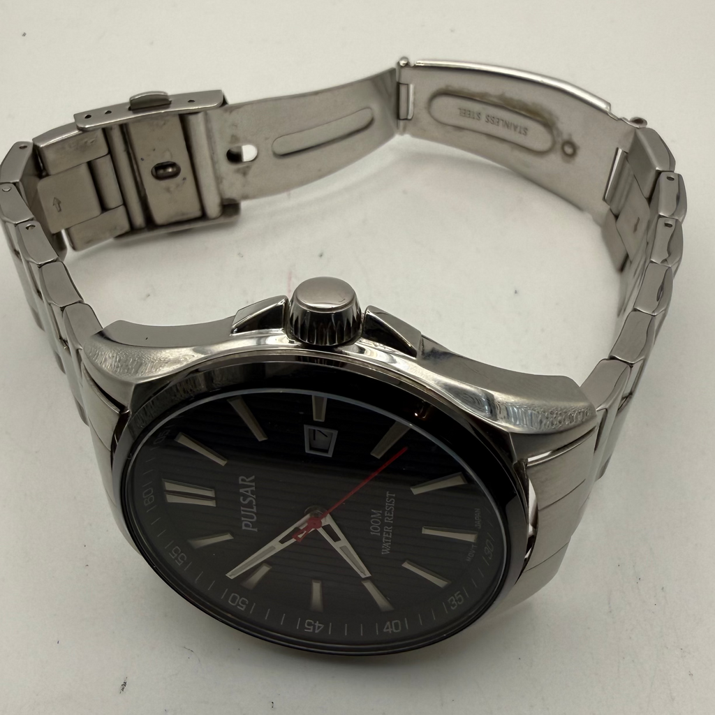Pulsar 100M Water Resist Date Watch VJ42-X264 (Fully Tested and Working)- £55.00