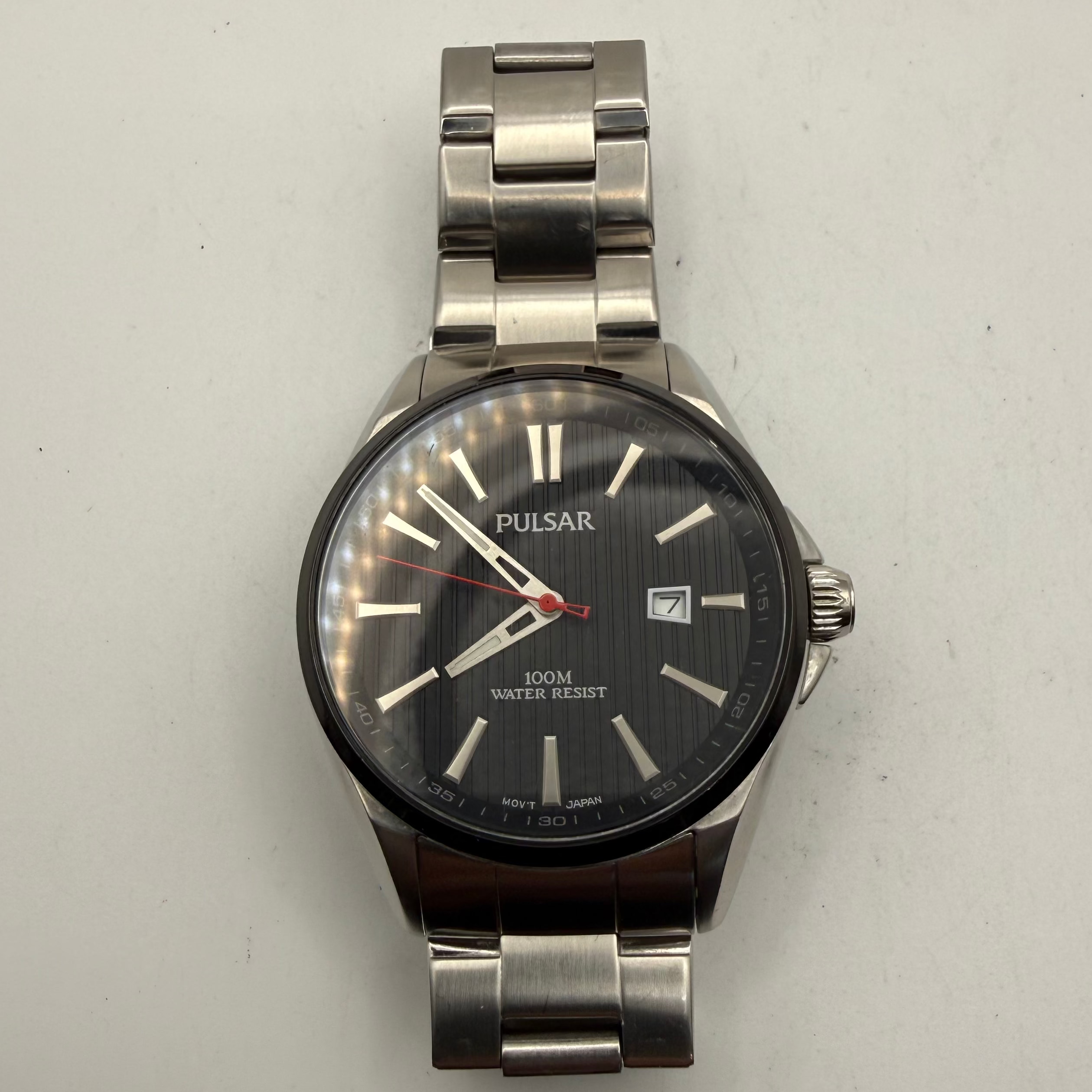 Pulsar 100M Water Resist Date Watch VJ42-X264 (Fully Tested and Working)- £55.00