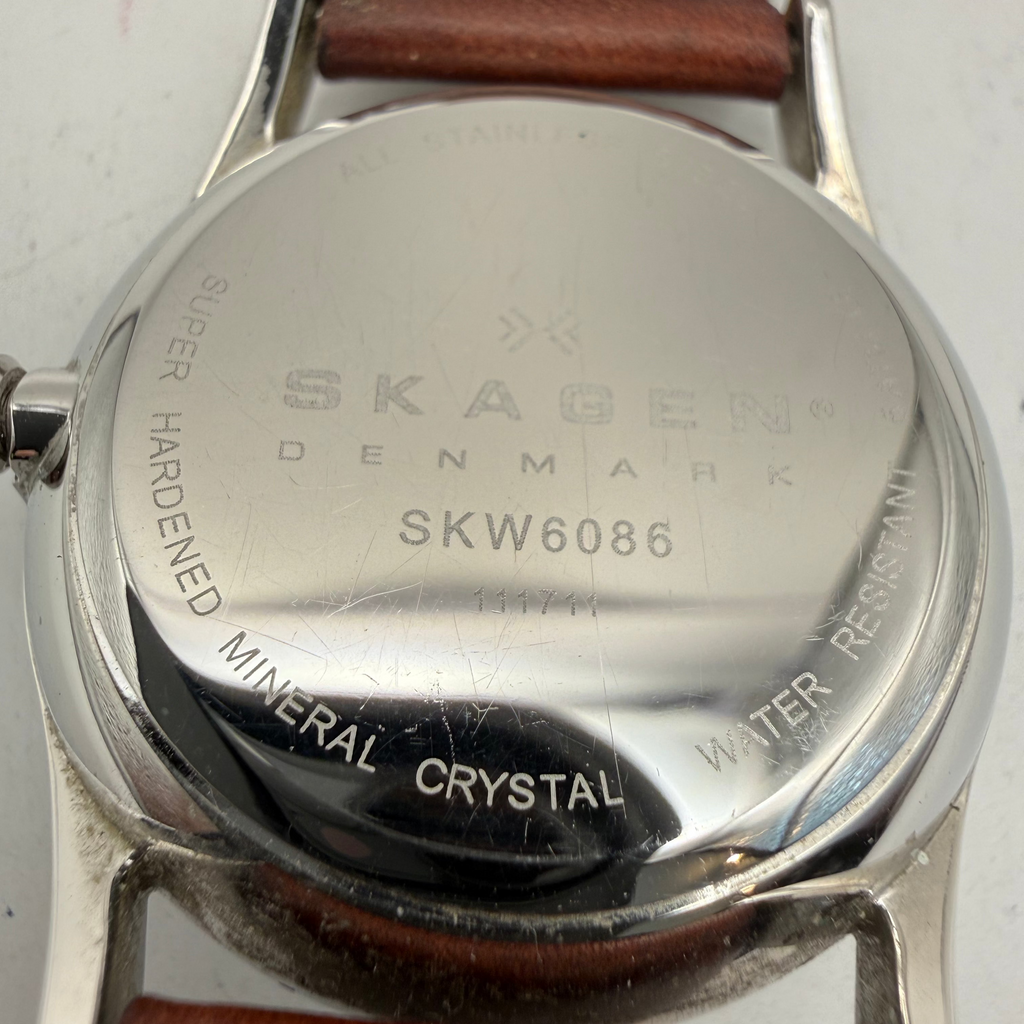 Skagen Denmark SKW6086 Multifunction Grey Dial Watch – Brown Leather Stra- £49.99