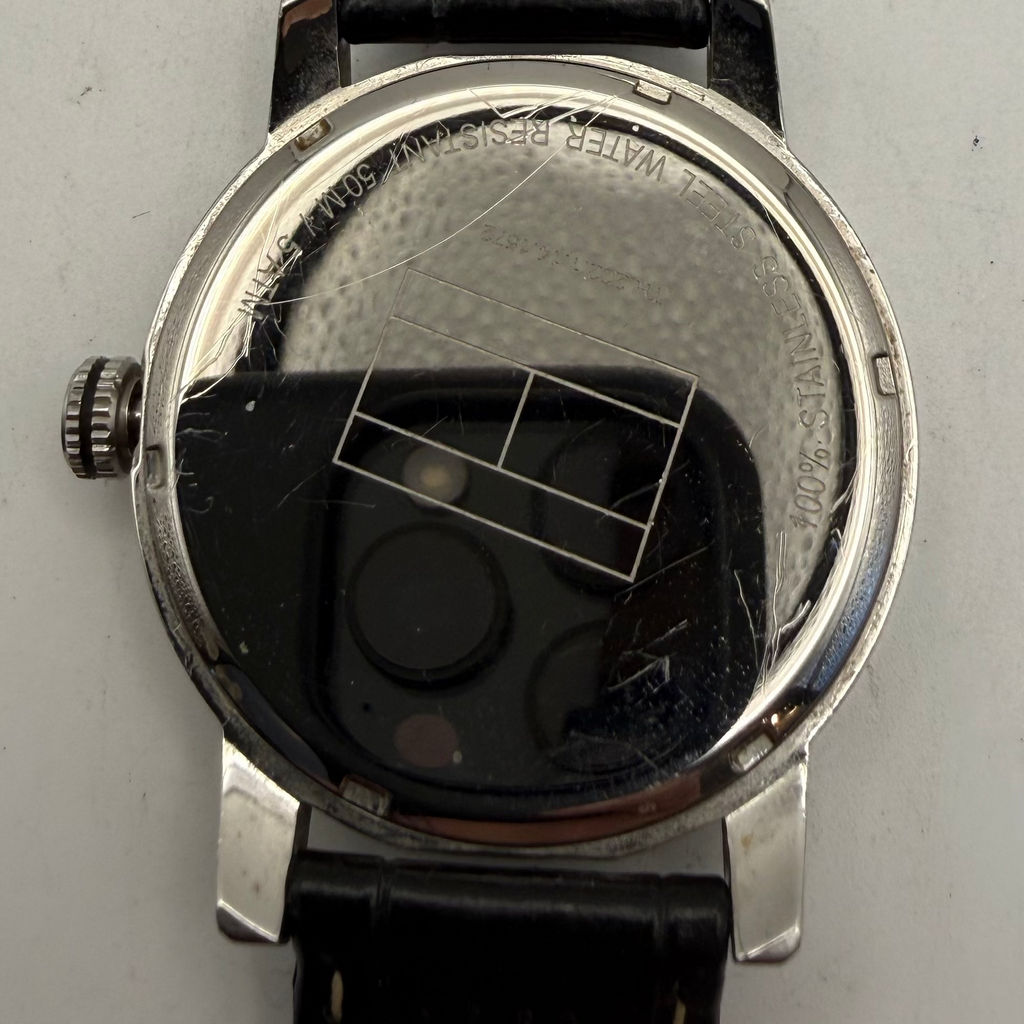 Tommy Hilfiger Black Dial Date Watch – Classic Leather Strap- £44.99