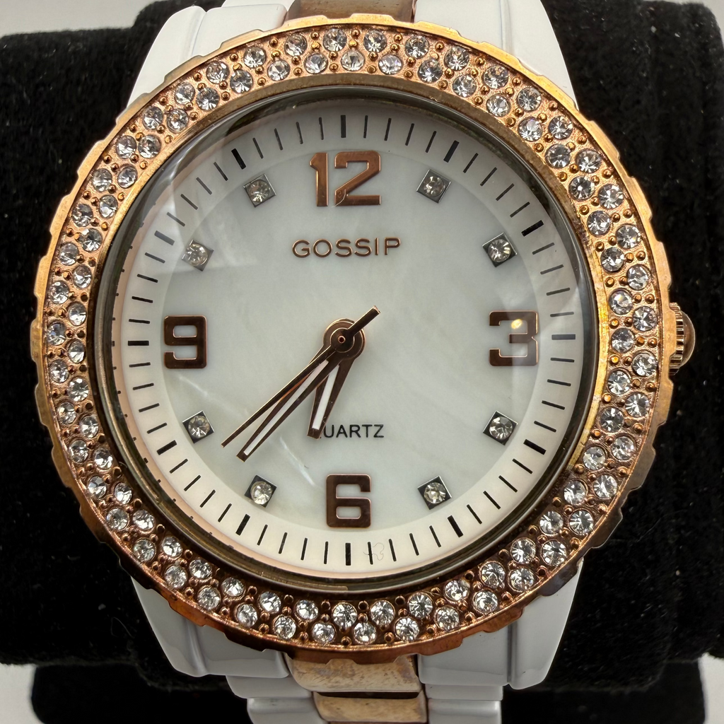 Gossip Ladies White & Rose Gold Crystal Set Watch (Fully Tested and Working)- £20.00