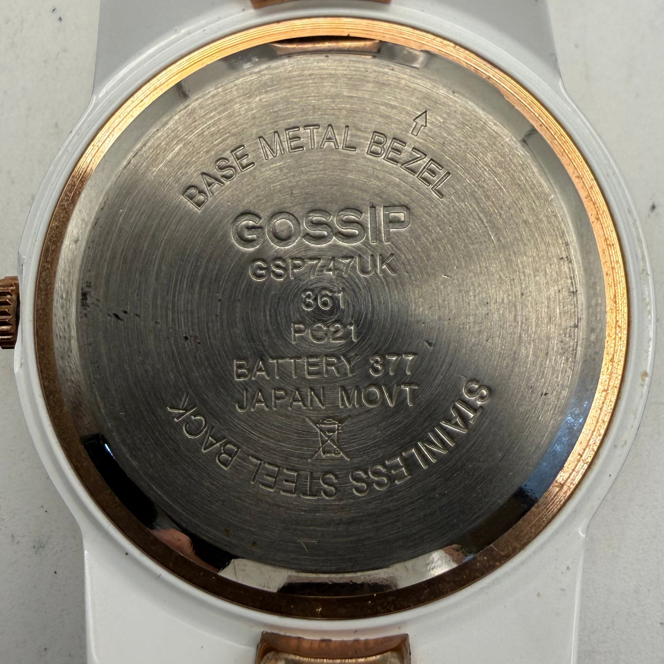 Gossip Ladies White & Rose Gold Crystal Set Watch (Fully Tested and Working)- £20.00