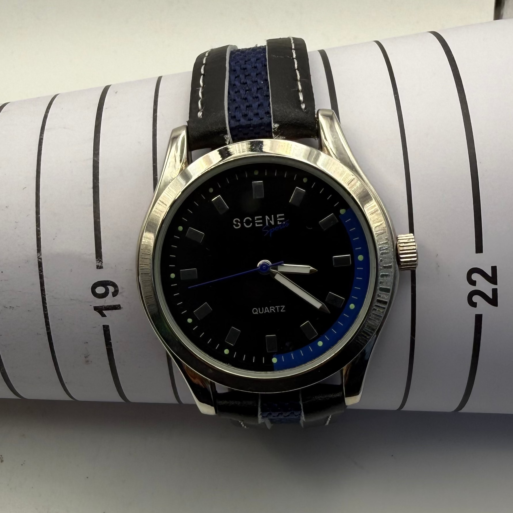 SCENE Sports Quartz Watch – Black Dial- £19.99