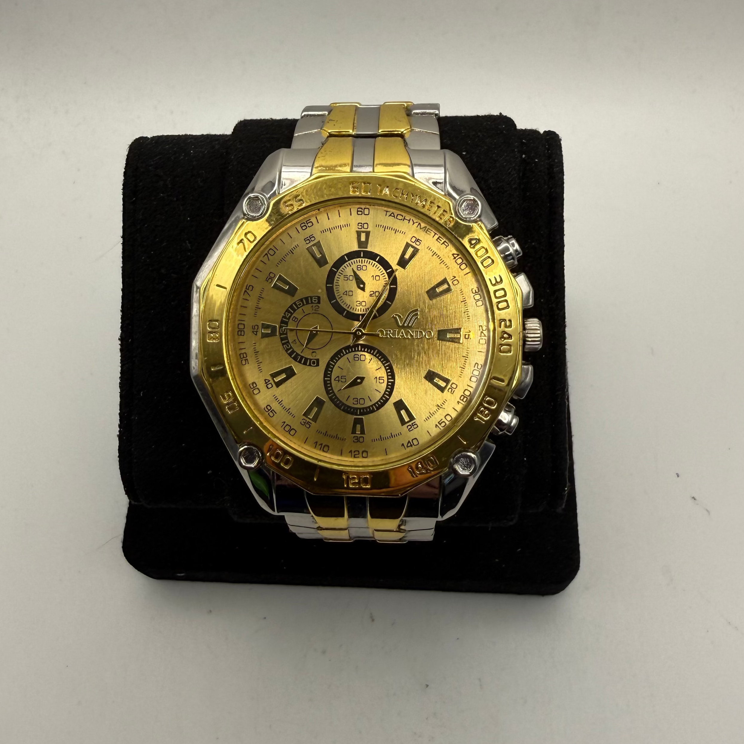 Oriando Gold Dial Chronograph Style Watch- £15.00
