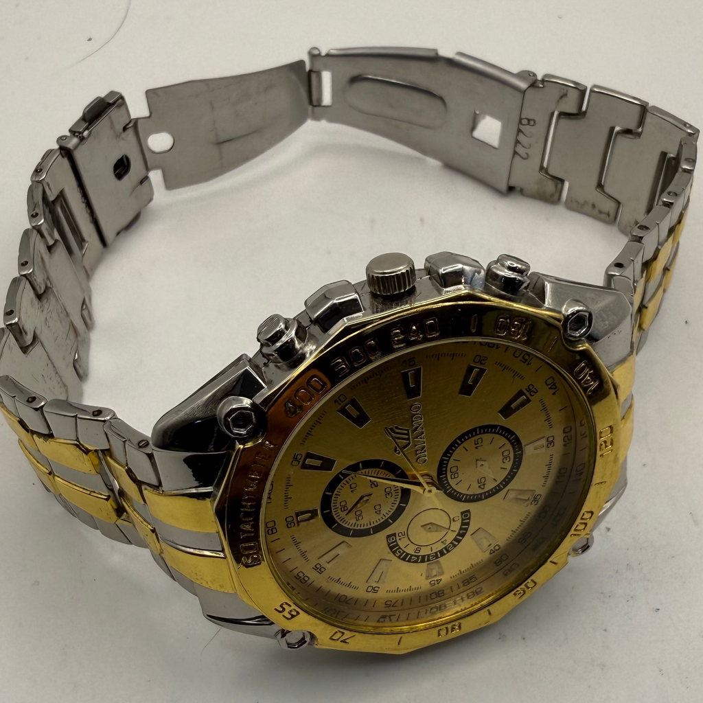 Oriando Gold Dial Chronograph Style Watch- £15.00