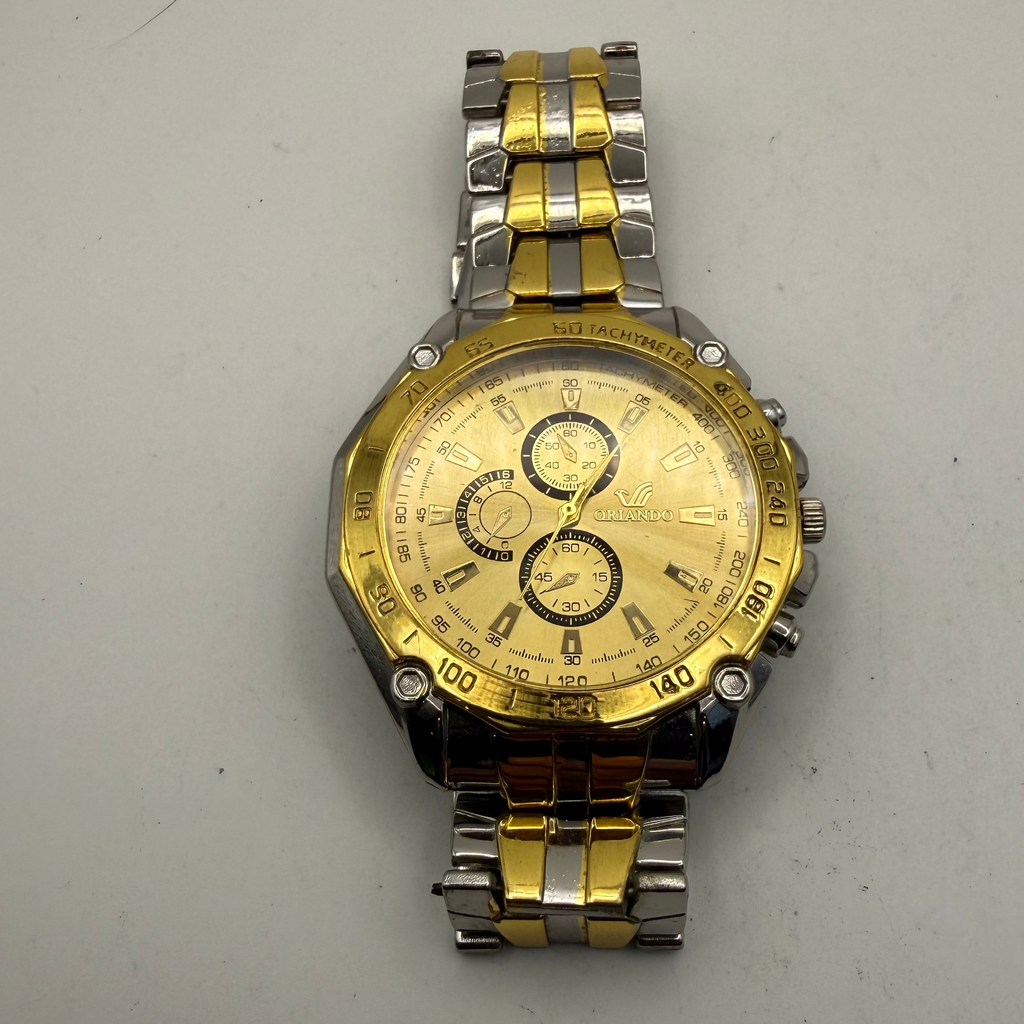 Oriando Gold Dial Chronograph Style Watch- £15.00