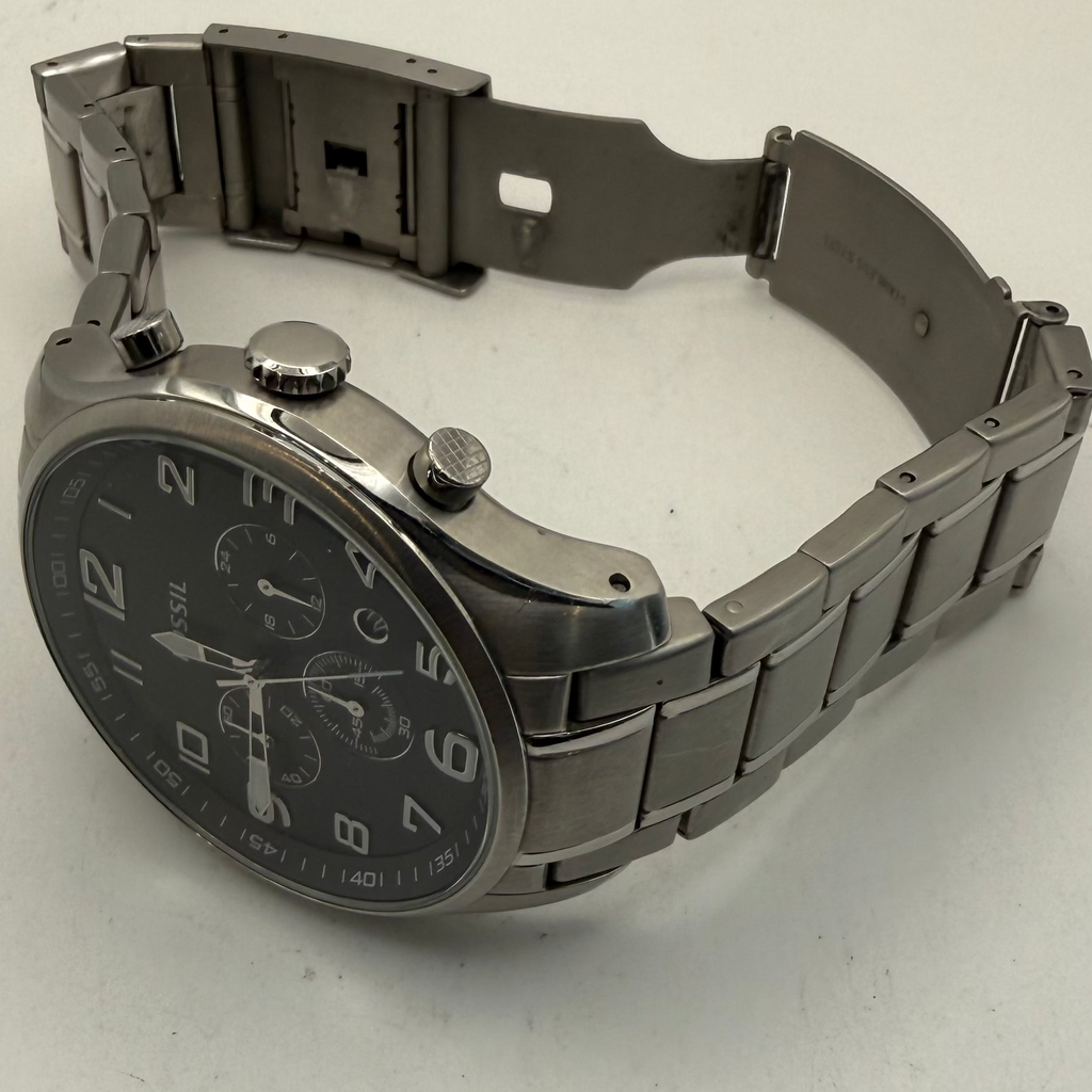 Fossil Chronograph Stainless Steel Watch FS-473 49mm (Fully Tested and Working)- £65.00