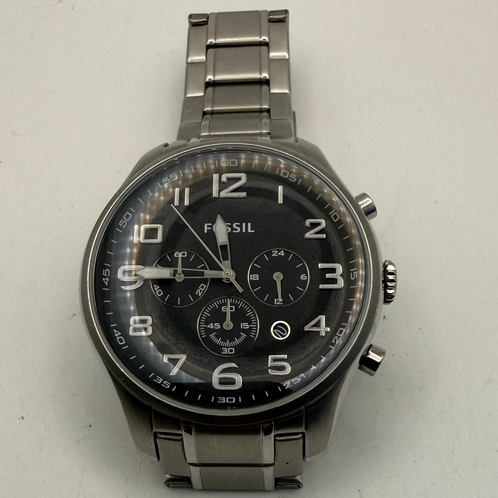 Fossil Chronograph Stainless Steel Watch FS-473 49mm (Fully Tested and Working)- £65.00