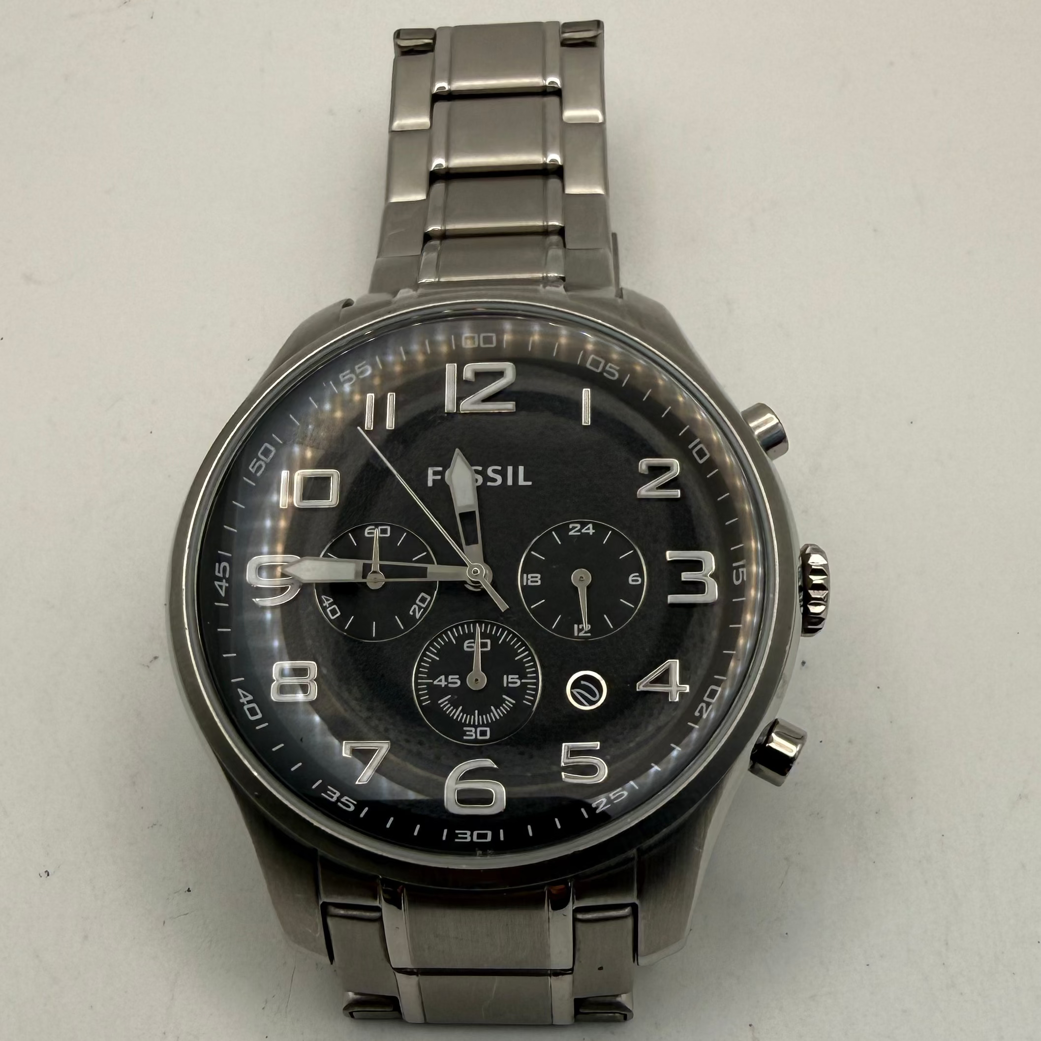 Fossil Chronograph Stainless Steel Watch FS-473 49mm (Fully Tested and Working)- £65.00