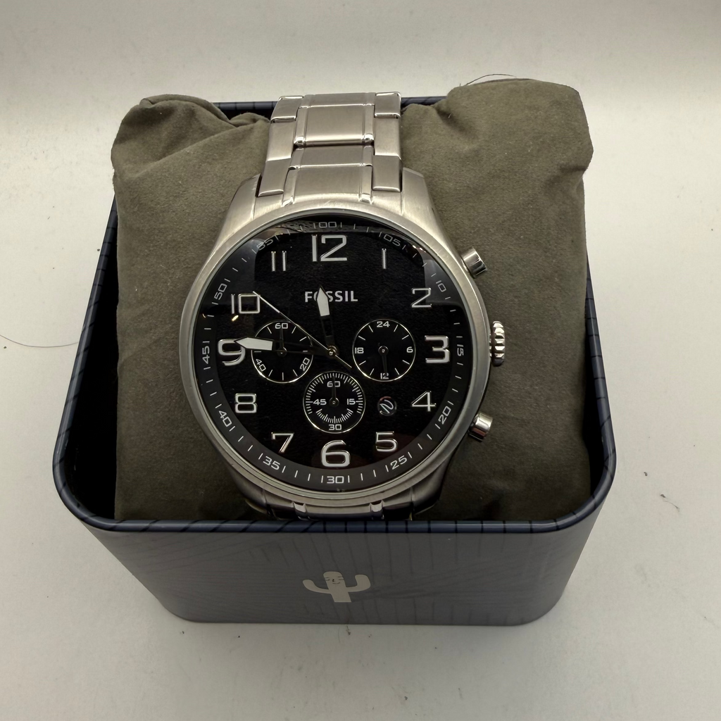 Fossil Chronograph Stainless Steel Watch FS-473 49mm (Fully Tested and Working)- £65.00
