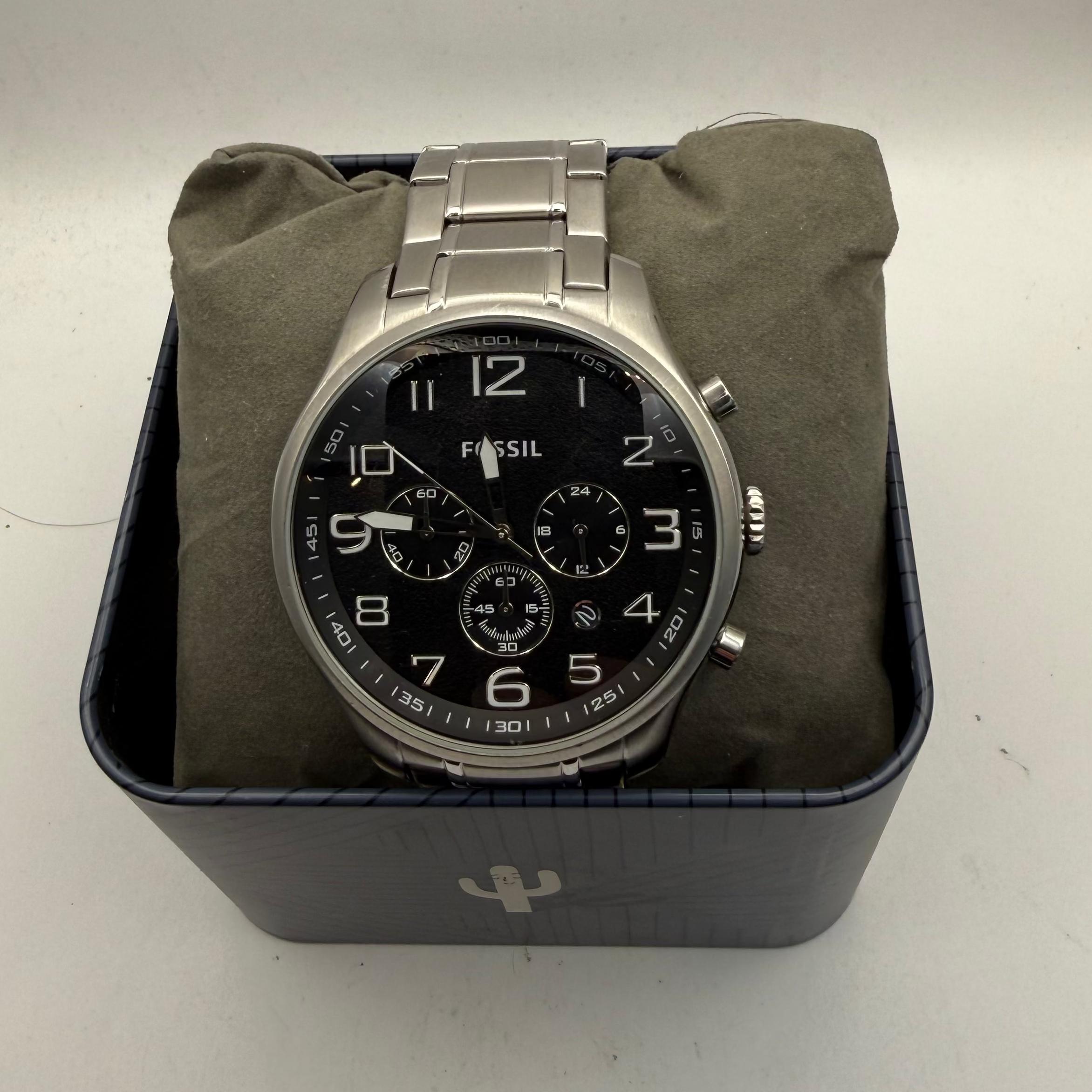 Fossil Chronograph Stainless Steel Watch FS-473 49mm (Fully Tested and Working)- £65.00