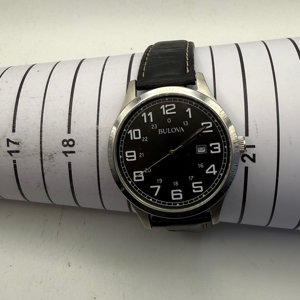 Bulova 98B276 Men’s Date Watch Black Dial Stainless Steel- £64.99