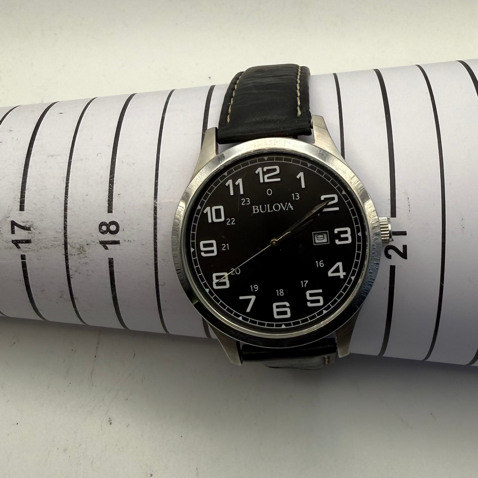Bulova 98B276 Men’s Date Watch Black Dial Stainless Steel- £64.99