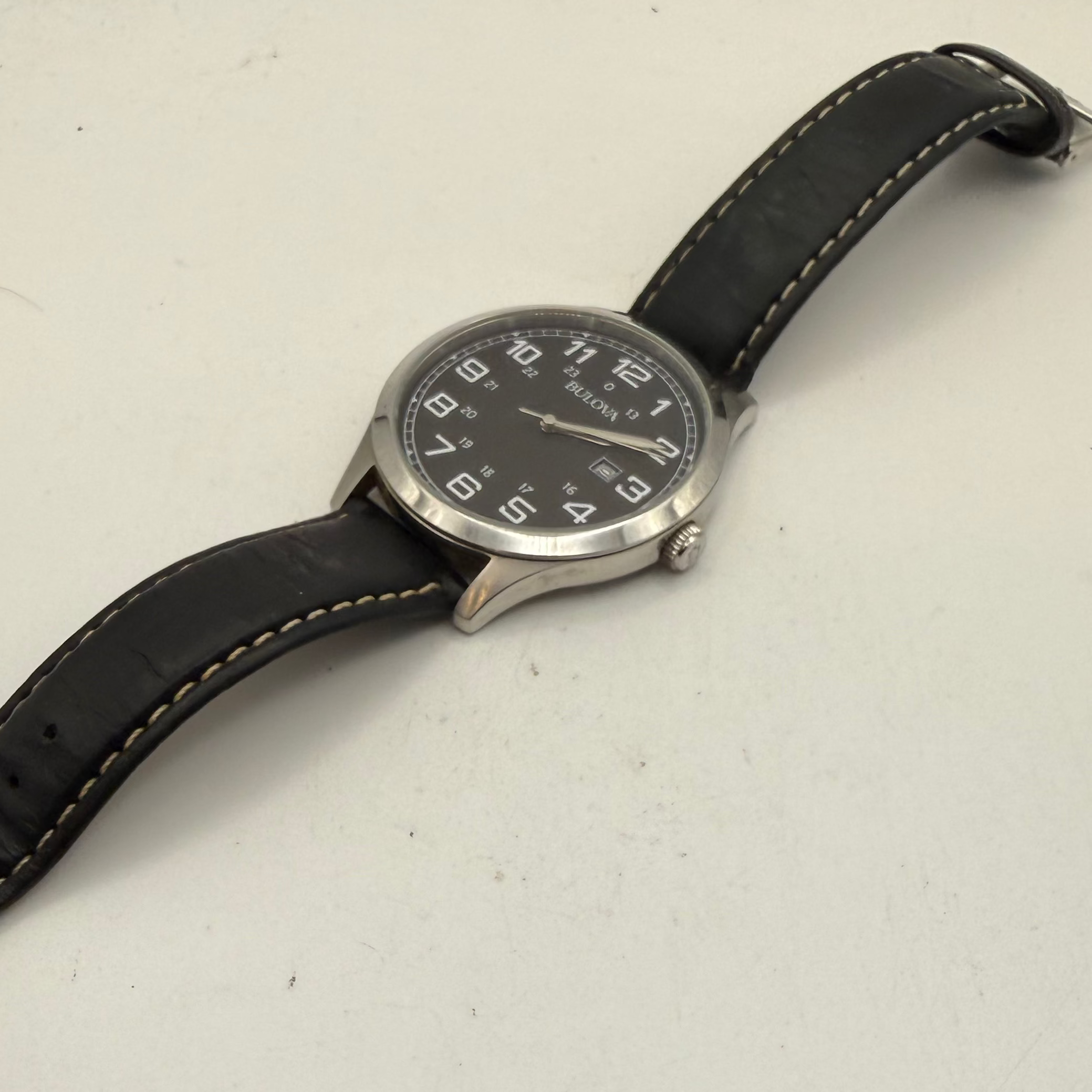 Bulova 98B276 Men’s Date Watch Black Dial Stainless Steel- £64.99