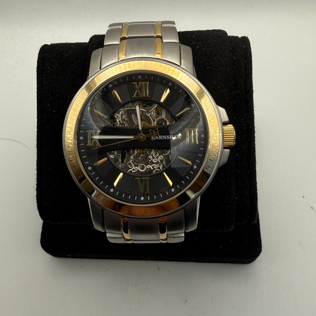 Thomas Earnshaw Automatic Skeleton Two-Tone Bracelet Watch 46mm 109.99