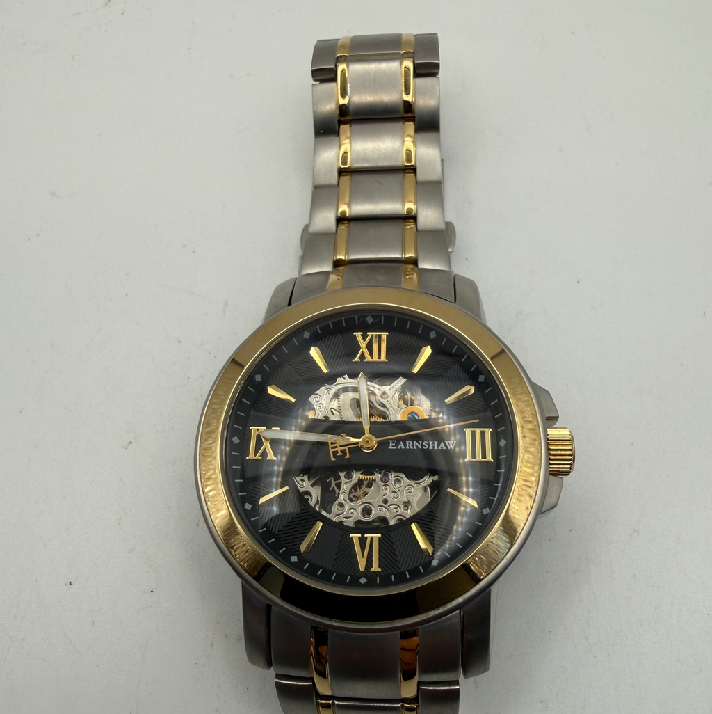 Thomas Earnshaw Automatic Skeleton Two-Tone Bracelet Watch 46mm 109.99