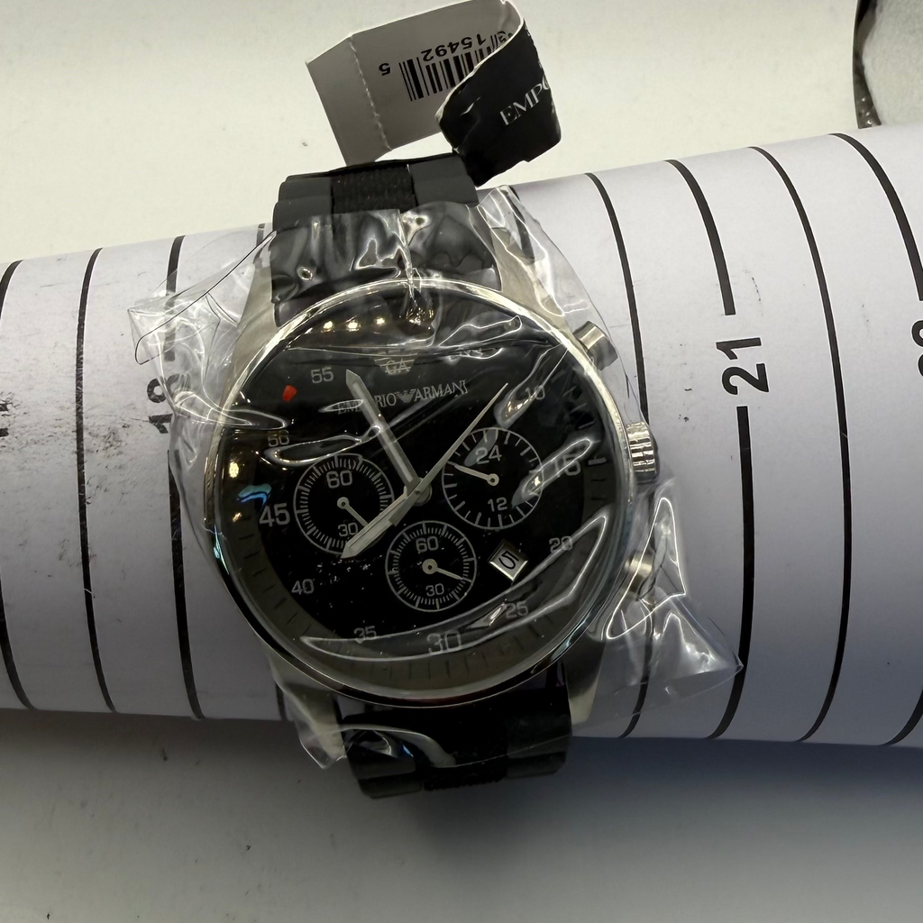 Emporio Armani Chronograph Black Dial – Full Set – As New Condition- £119.99