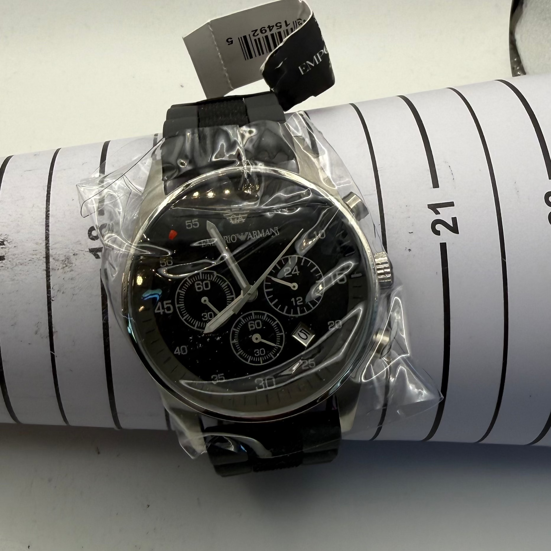 Emporio Armani Chronograph Black Dial – Full Set – As New Condition- £119.99