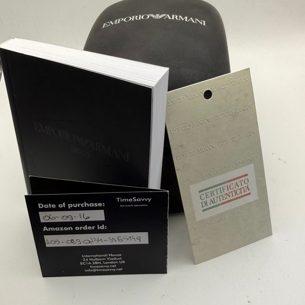 Emporio Armani Chronograph Black Dial – Full Set – As New Condition- £119.99