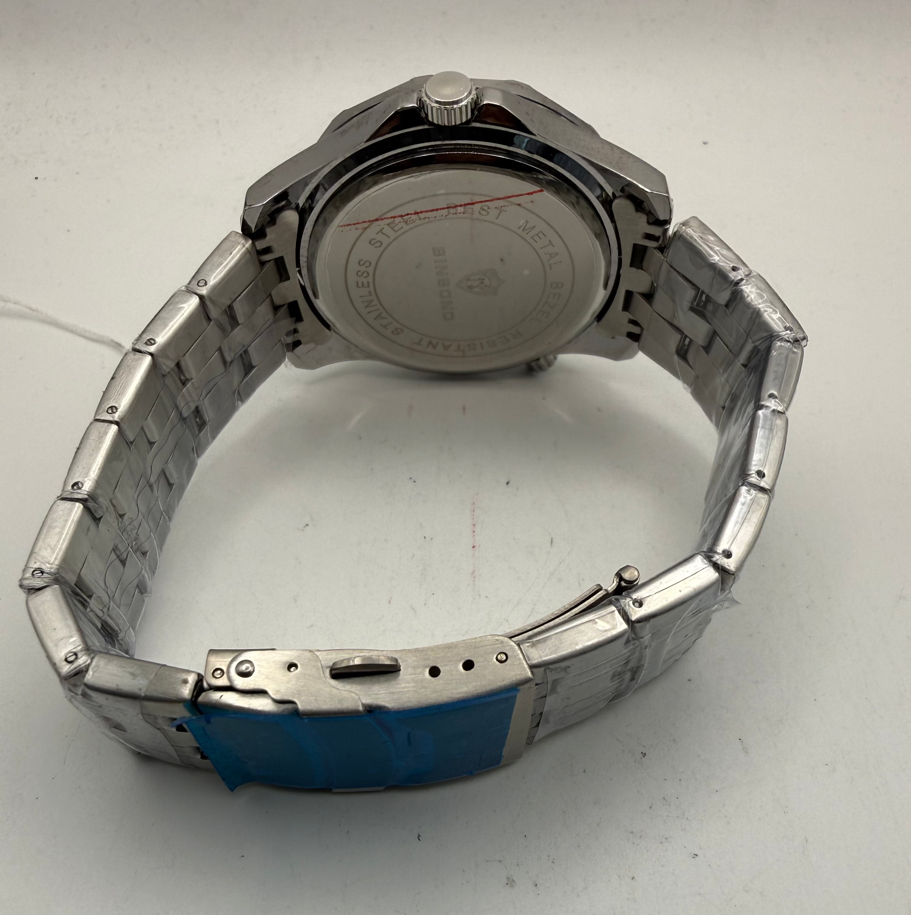BINBOND Blue Dial Diver Style Watch 48mm Stainless Steel Bracelet New- £25.00