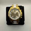 Geneva Gold Tone White Bracelet Roman Numeral Fashion Watch 46mm- £10.00