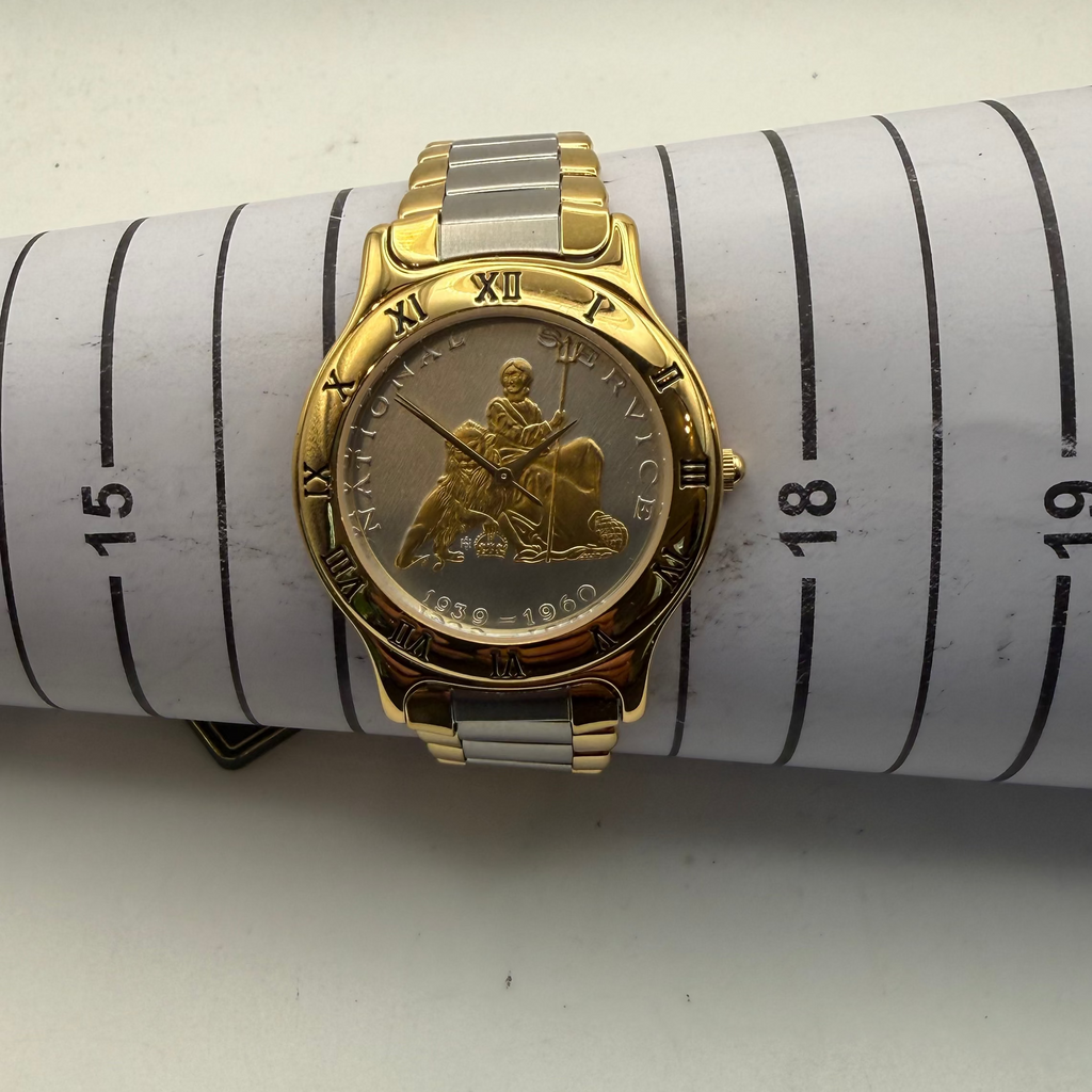 Coinwatch National Service Medalwatch Swiss Quartz Watch 36mm Full Set- £70.00