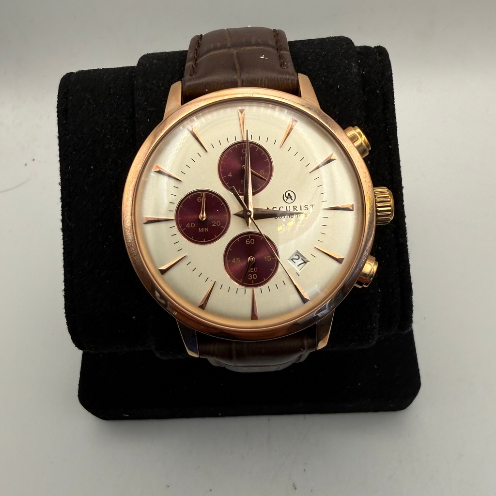 Accurist London Chronograph Rose Gold Men's Watch (Fully Tested and Working)- £70.00